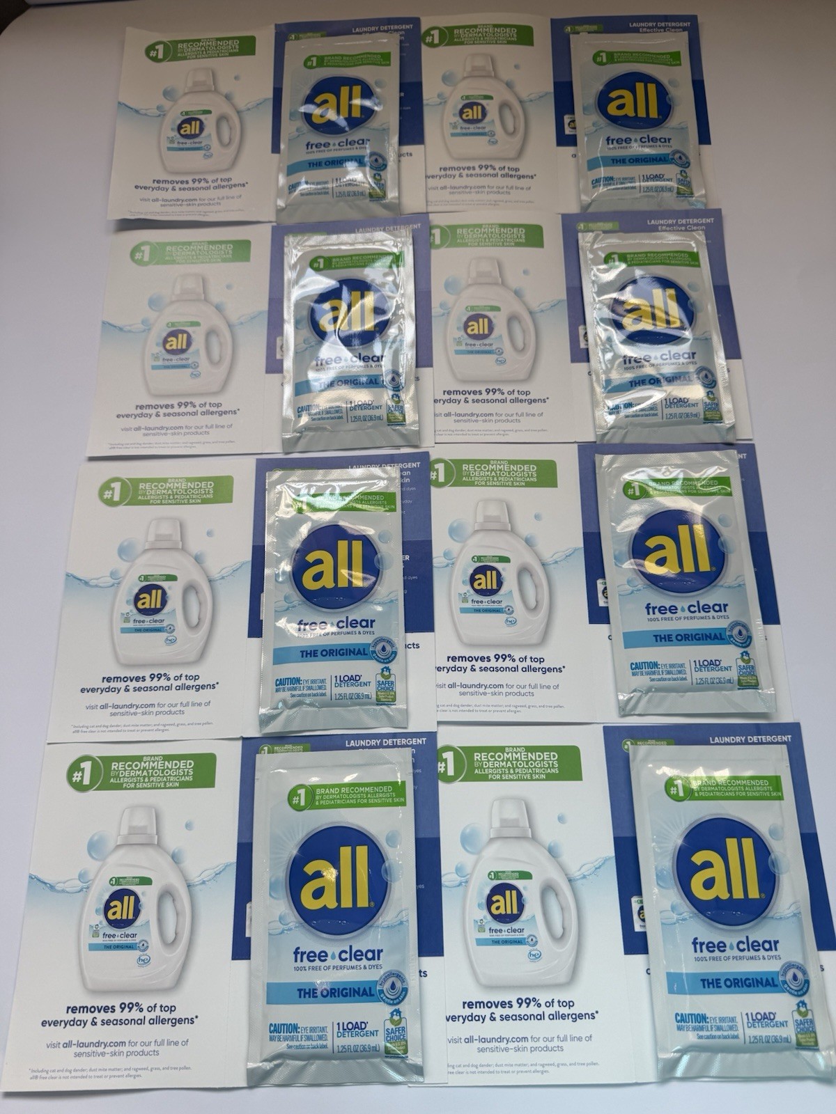 All Free Clear Laundry Detergent Sample Packs