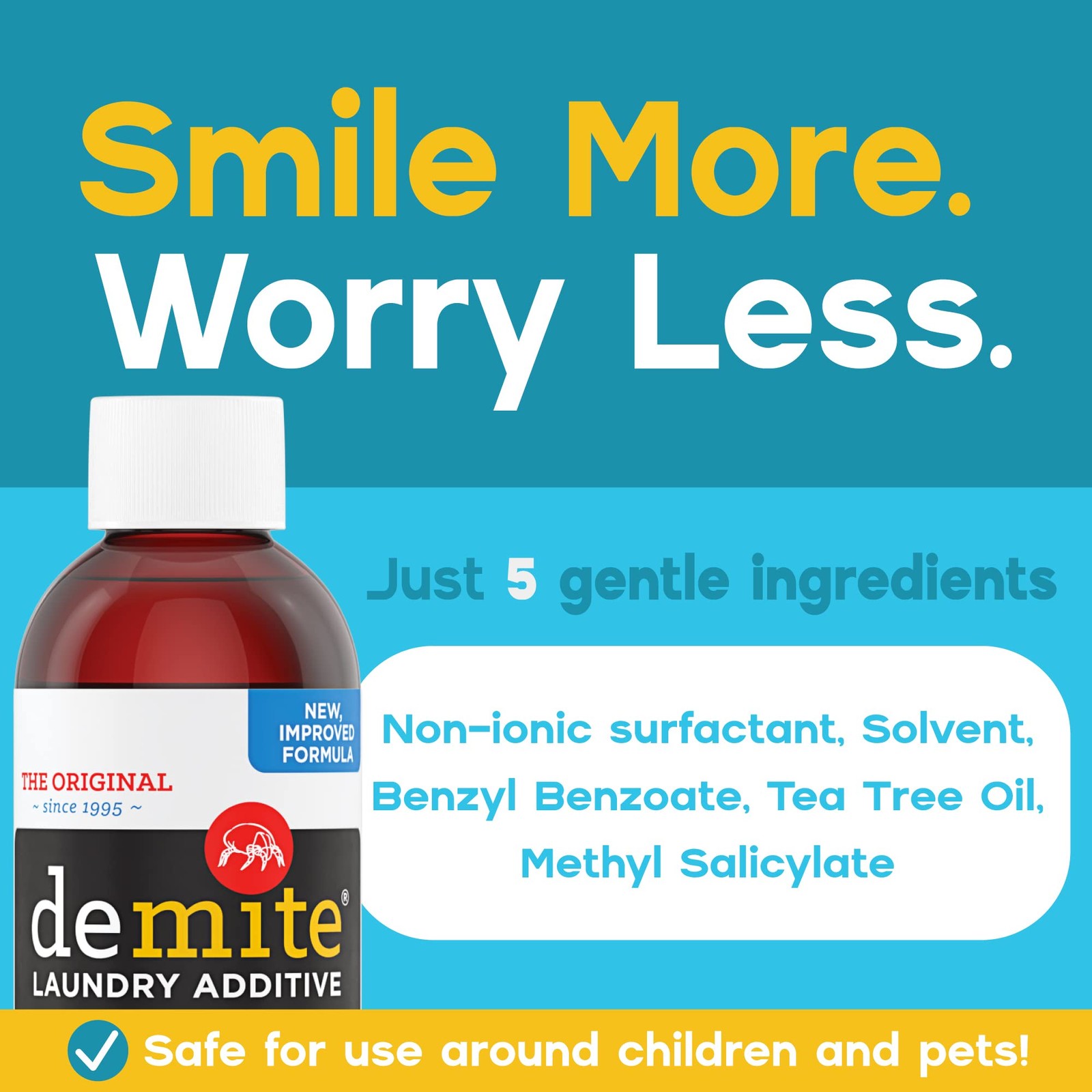 DeMite Laundry Additive – Dust Mite Waste Remover for Allergy Relief, Treatme…