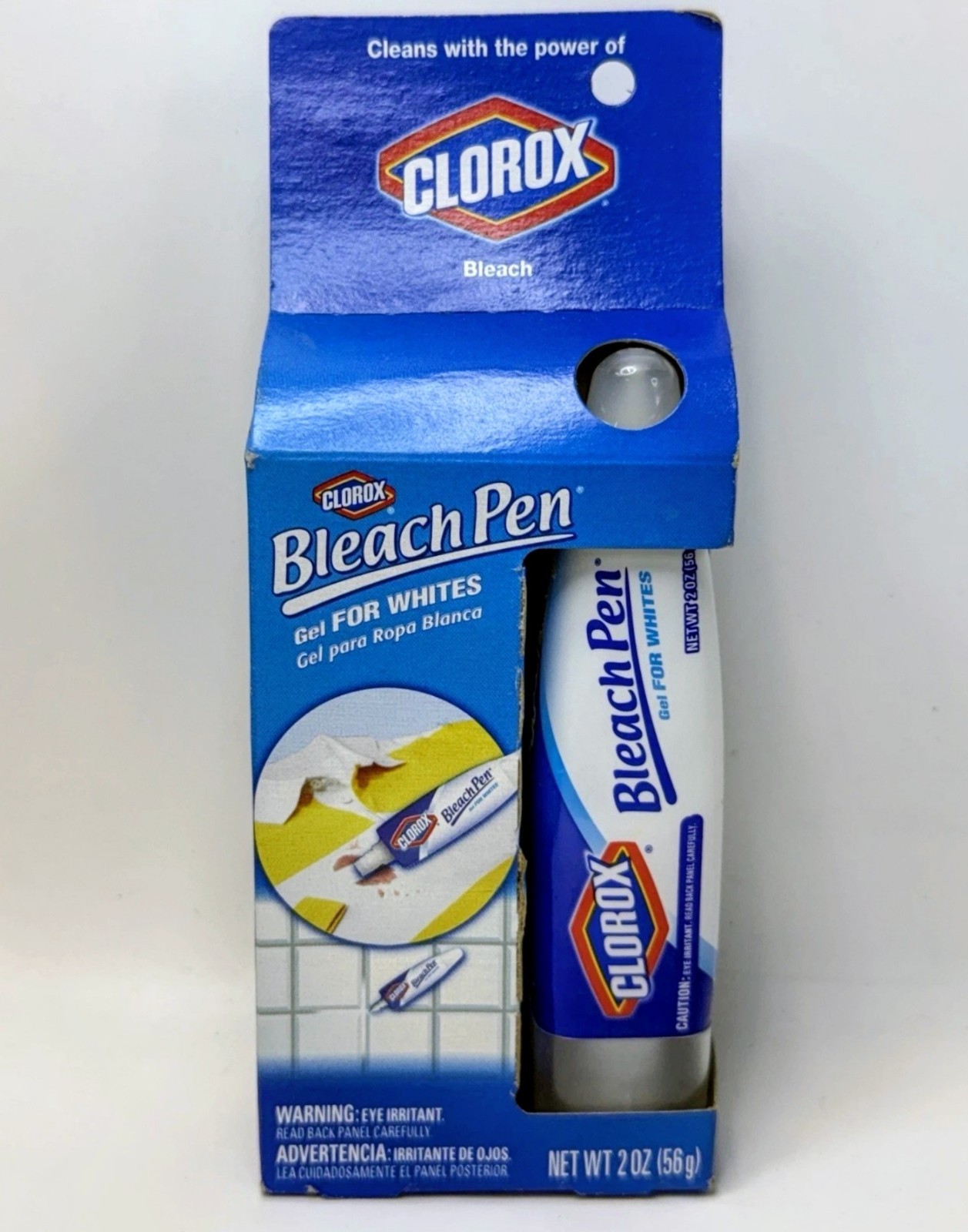 Clorox Bleach Pen Gel for Whites Full 2 OZ New Damaged Package
