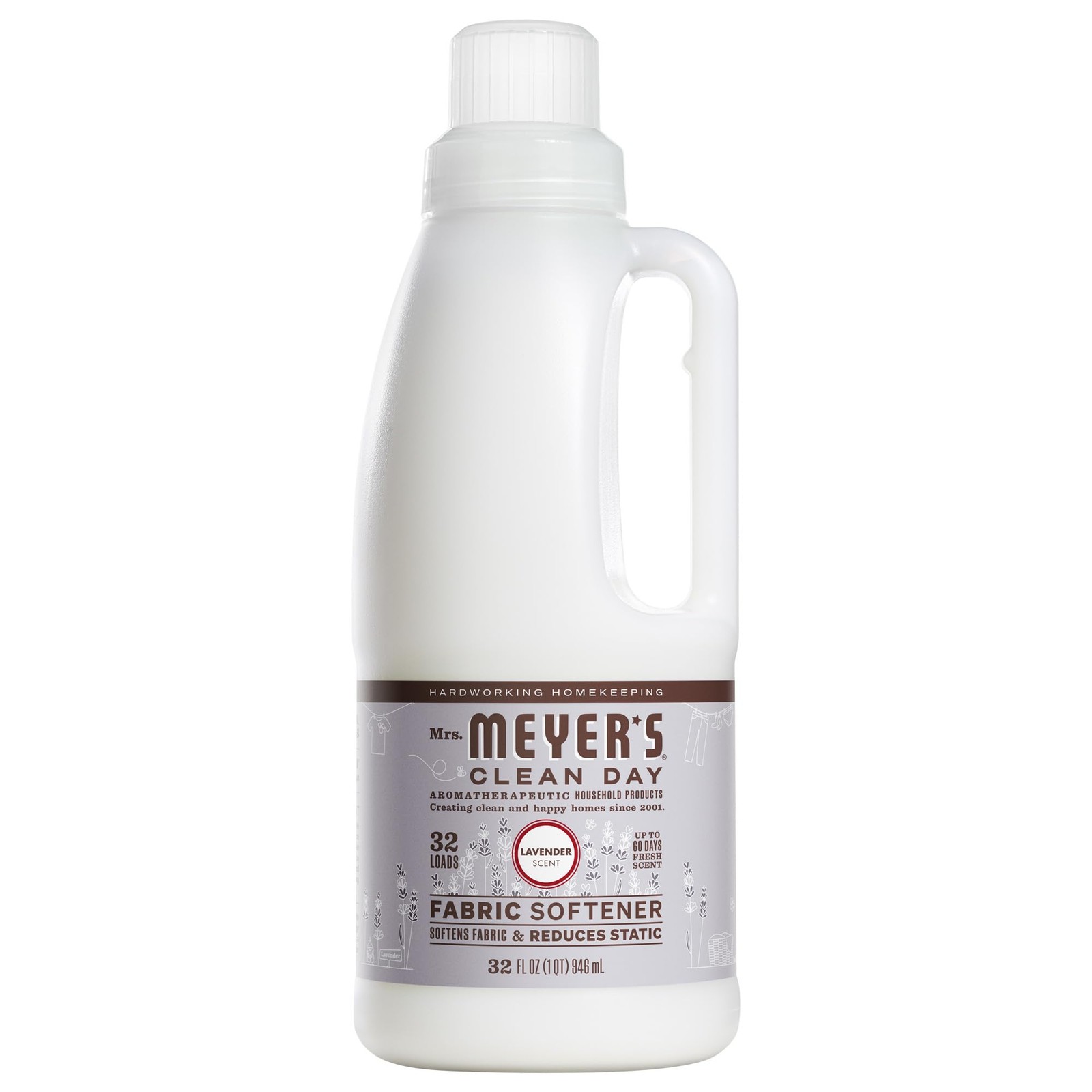 MRS. MEYER’S CLEAN DAY Liquid Fabric Softener, 32 Fl Oz (Pack of 1), Lavender