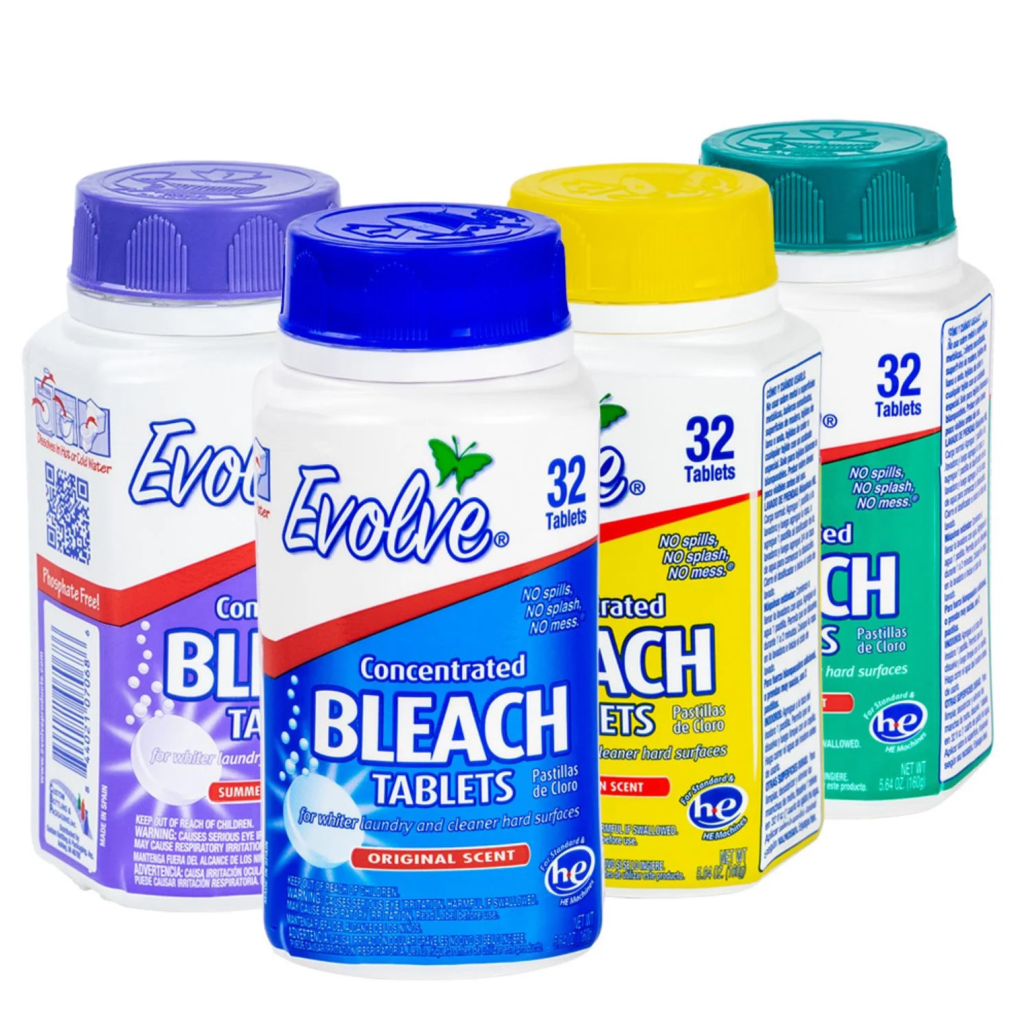 (3 Pack) Concentrated Bleach Tablets, 5.64 Oz, Linen Breeze Scent, 32 Count