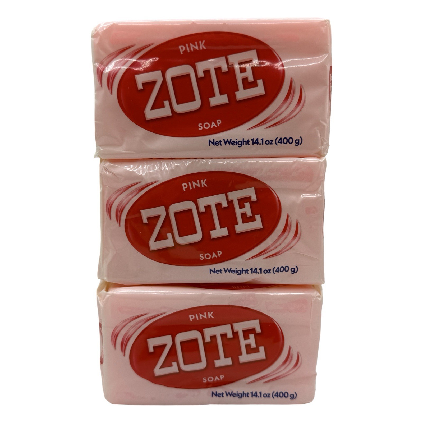 Zote Pink Laundry Soap Bars 14.1oz Stain Remover Washing Clothes Bait (3 Pack)