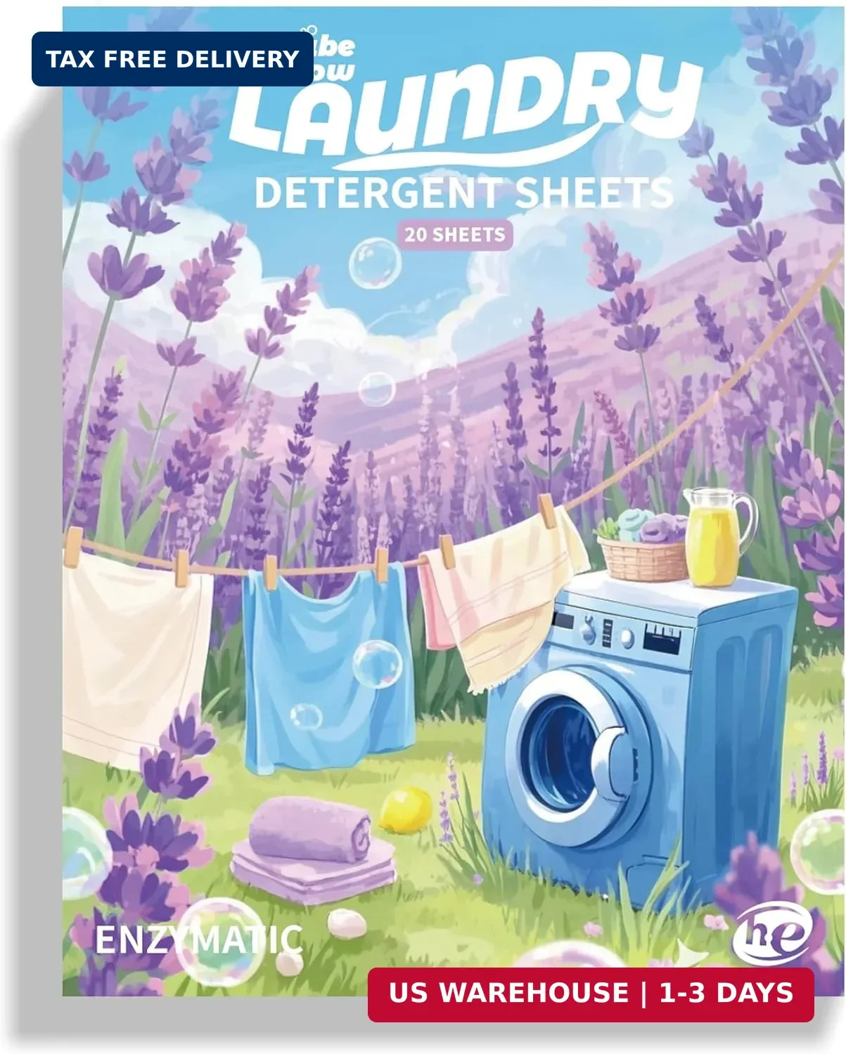 Laundry Detergent Sheets, Lavender Scent – 40 Loads |Effective & Eco-Conscious C