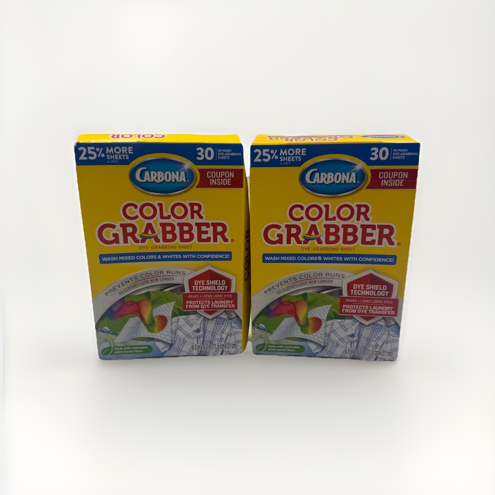 Color Grabber™ Dye Grabbing Sheet 2 Box Lot 30 Sheets/Box Mix Whites & Colors