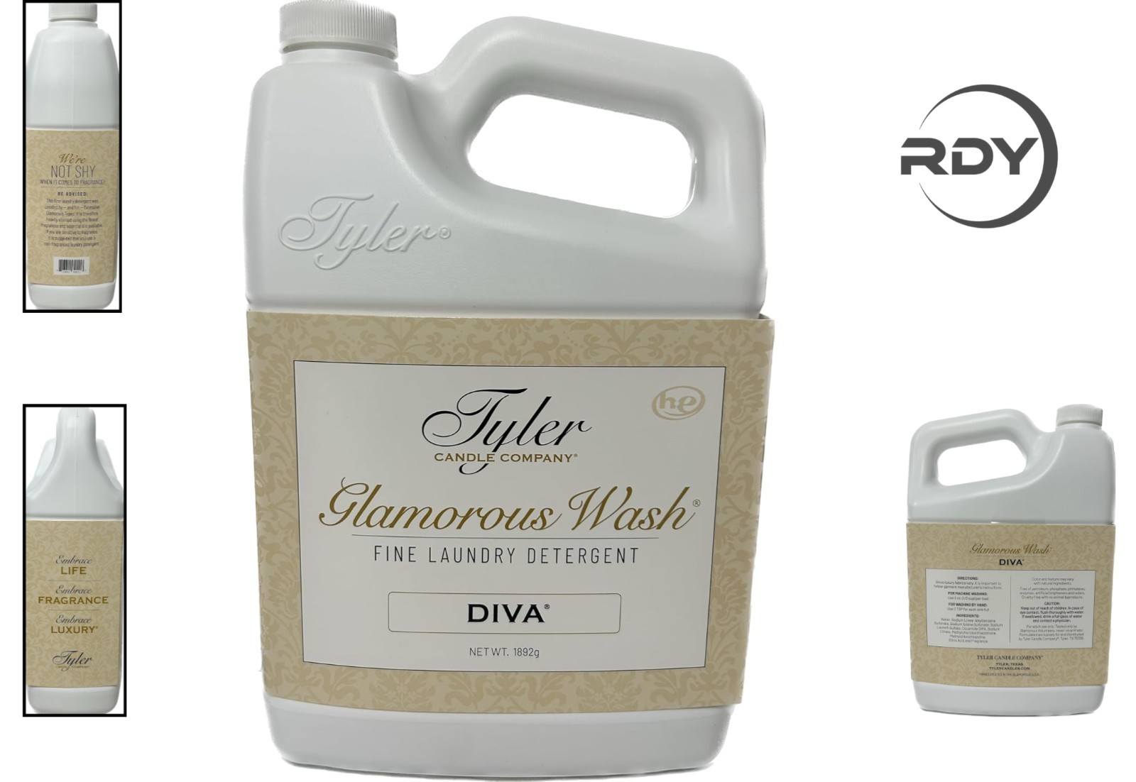 Tyler Glam Wash Laundry Detergent, Diva Scent – 64 Fl Oz Chemical-Free Care
