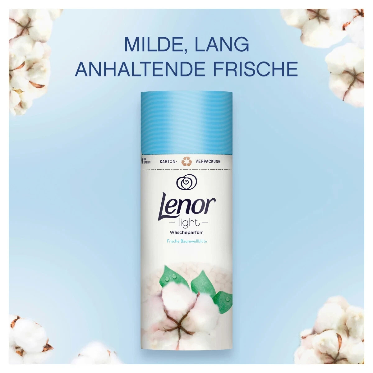Lenor Light Laundry Perfume Fresh Cotton Blossom 3x 160g 12 WL Long Freshness