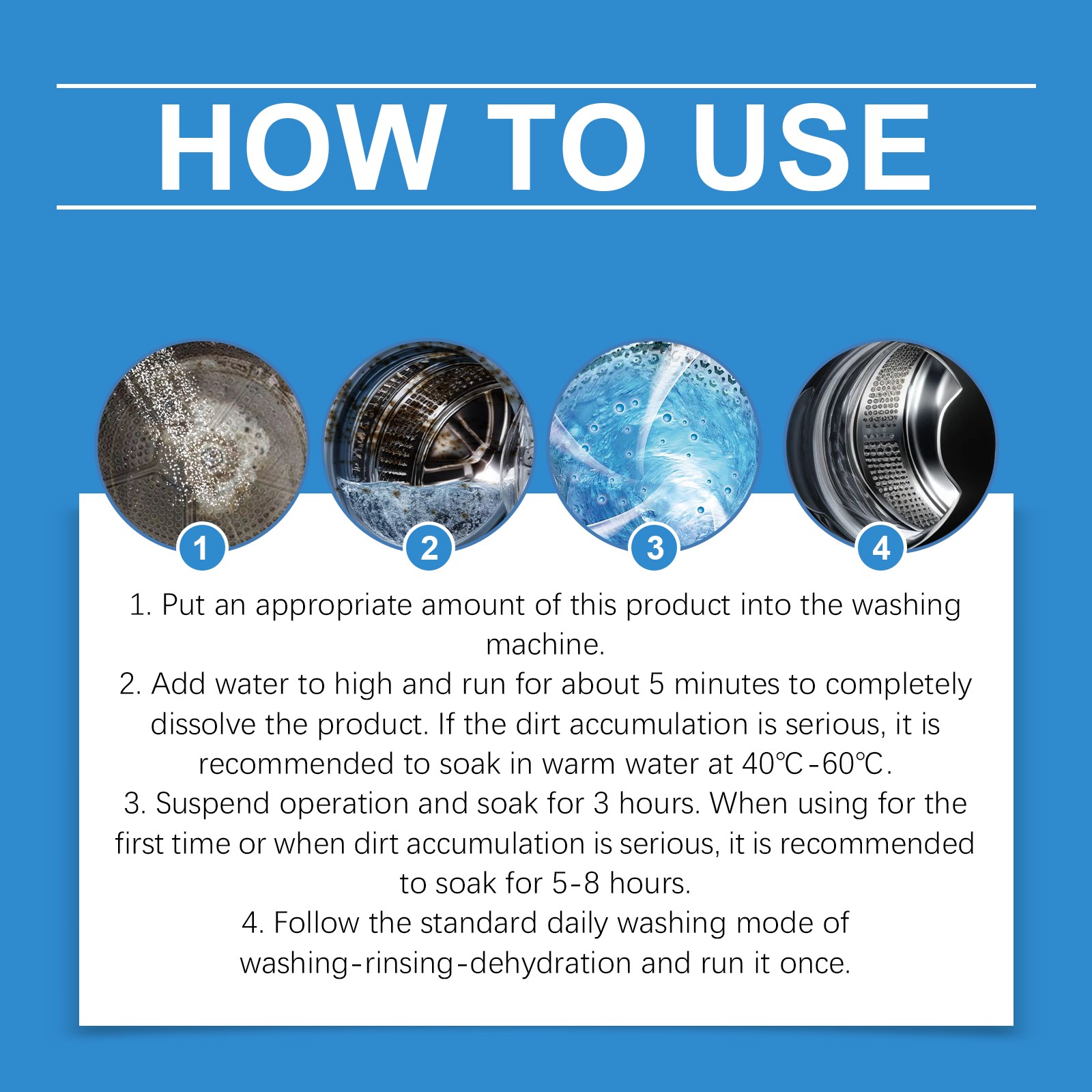 Washing Machine Cleaner for Drum Descaling and Deodorizing Multi Purpose Formula