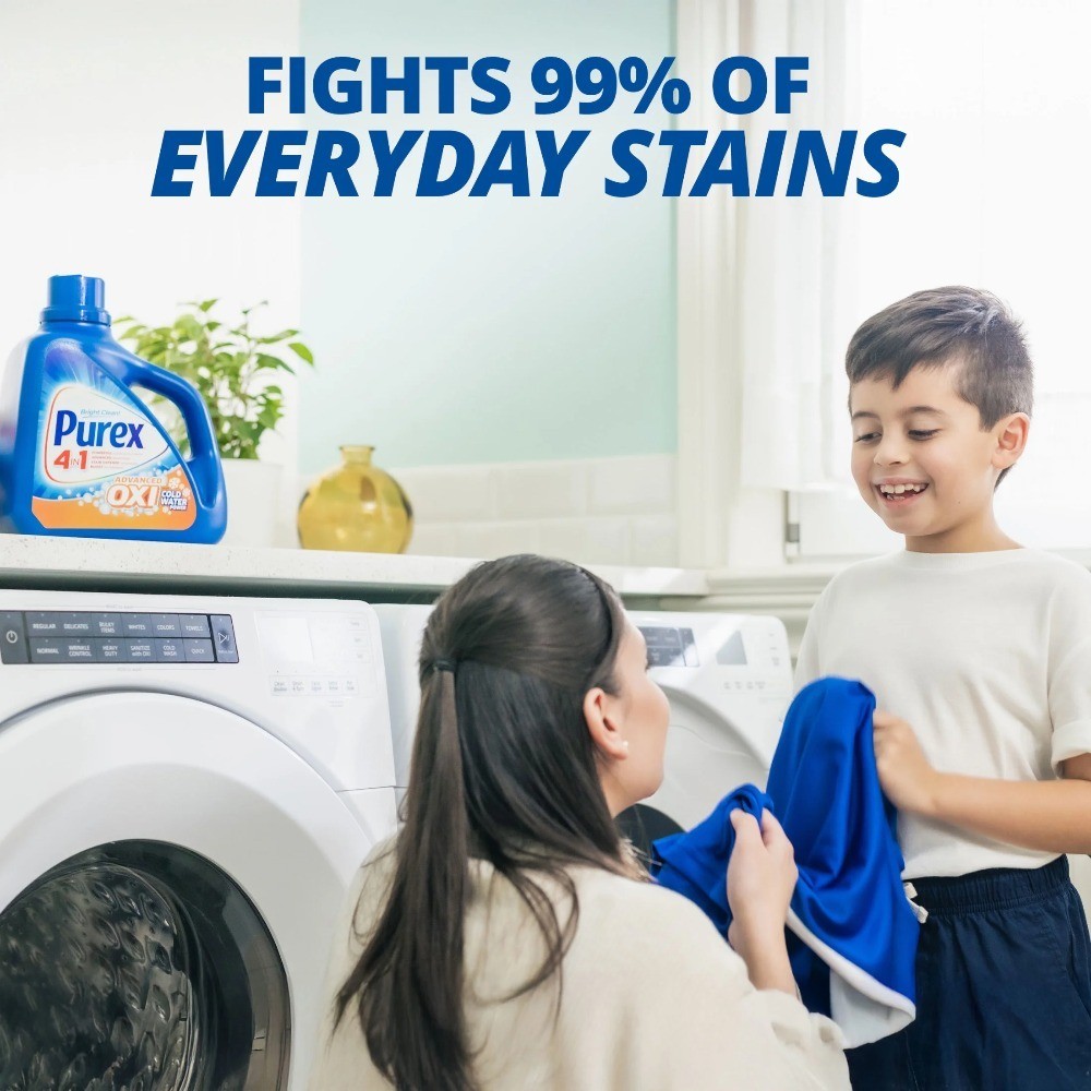 High Efficiency Liquid Laundry Detergent, 128 fl oz, 85 Loads, Oxygen Powered