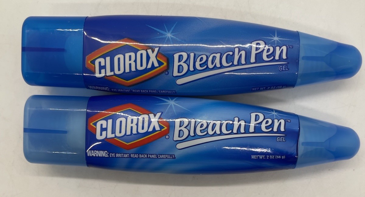 Clorox Bleach Pen Gel Laundry Weighs 2.5 Fl Oz Dual Tipped Discontinued 2 Pack