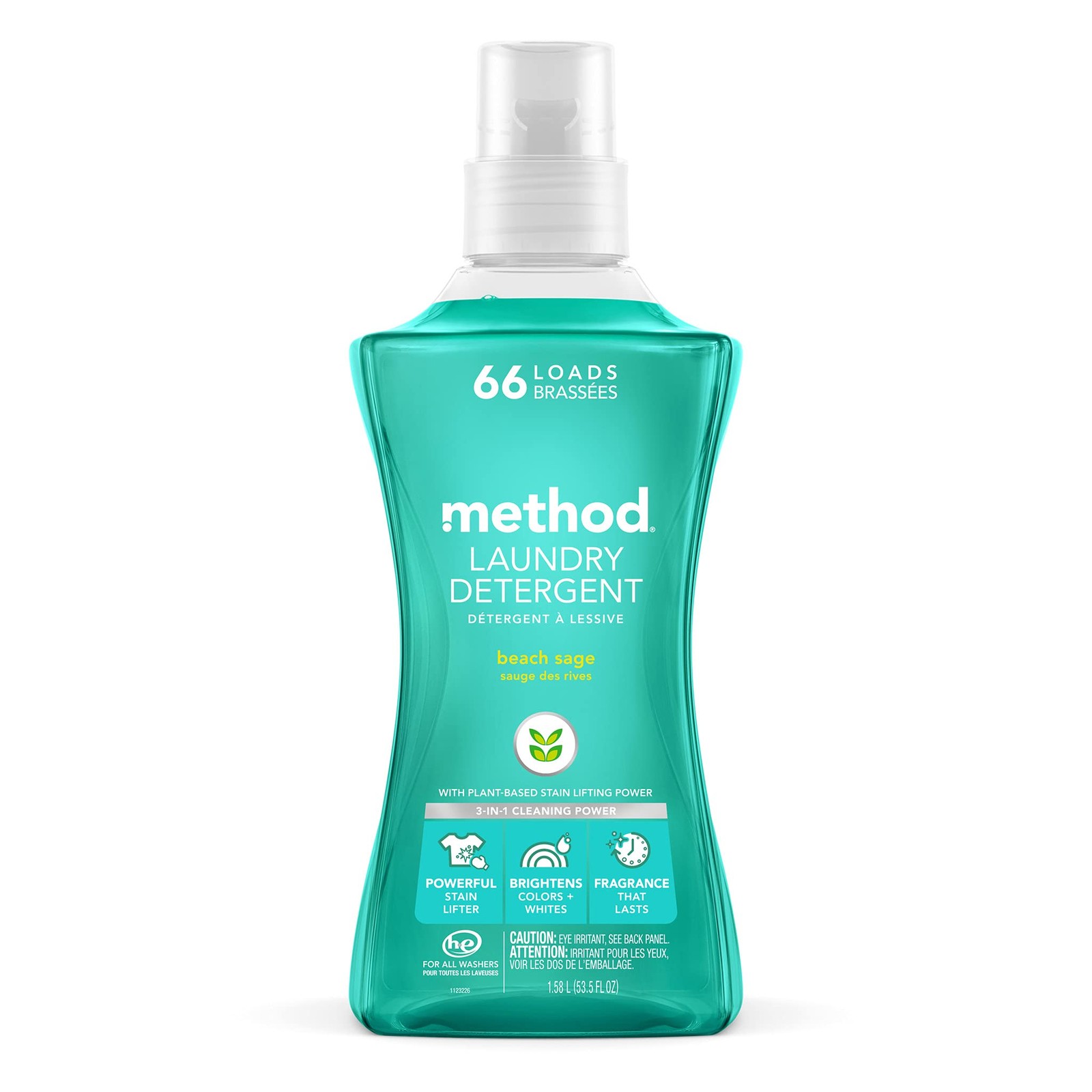 Method Liquid Laundry Detergent; Beach 53.5 Fl Oz (Pack of 1), Multicolor