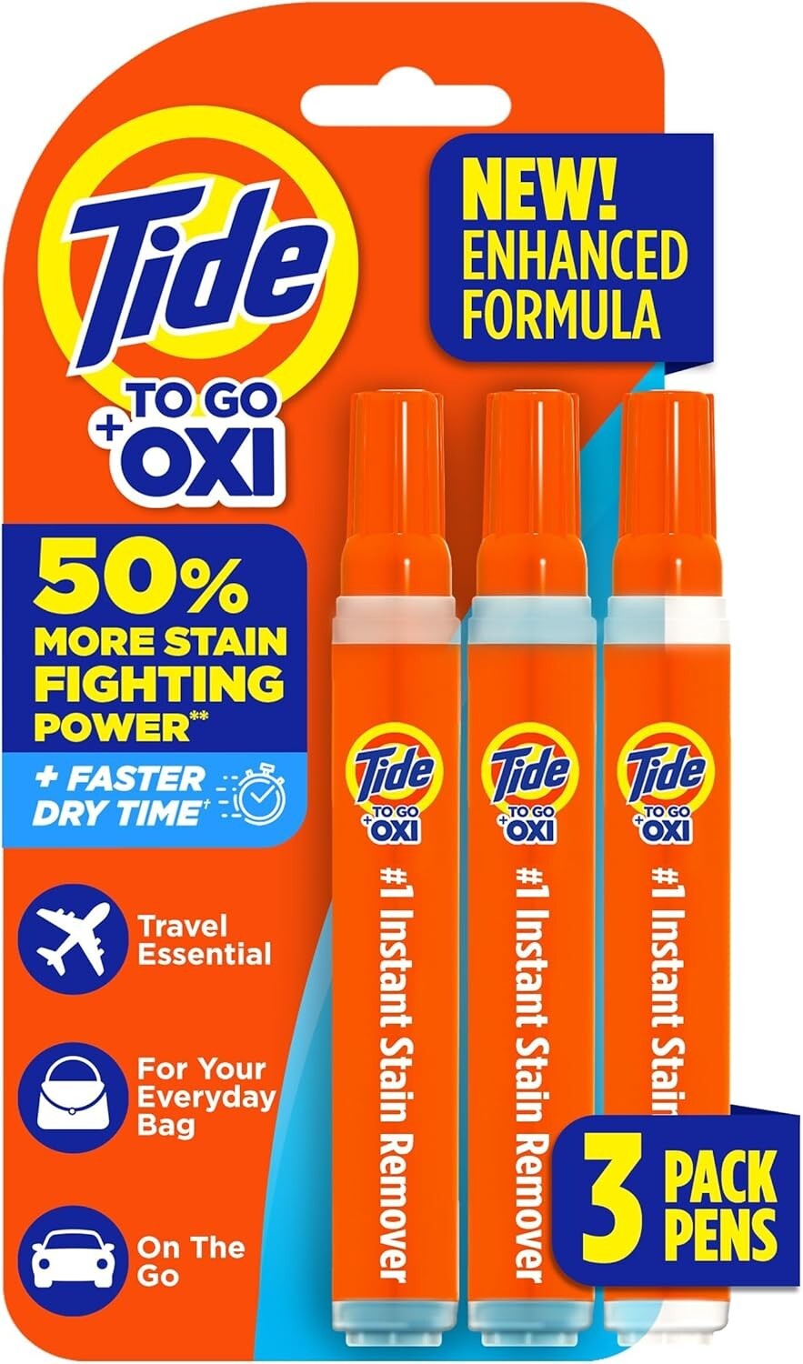 Tide To Go Stain Remover Pen 3 Pack – Portable & Travel-Friendly