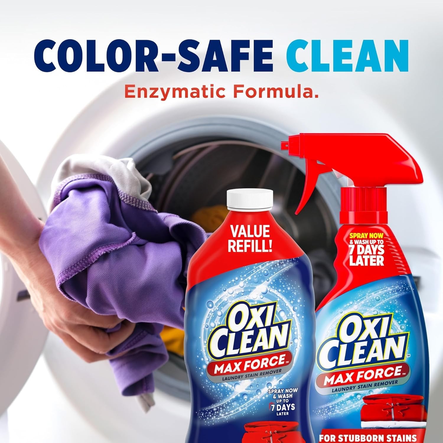 48 Fl Oz Max Force Stain Remover Spray Refill – Powerful, Safe for All Fabrics