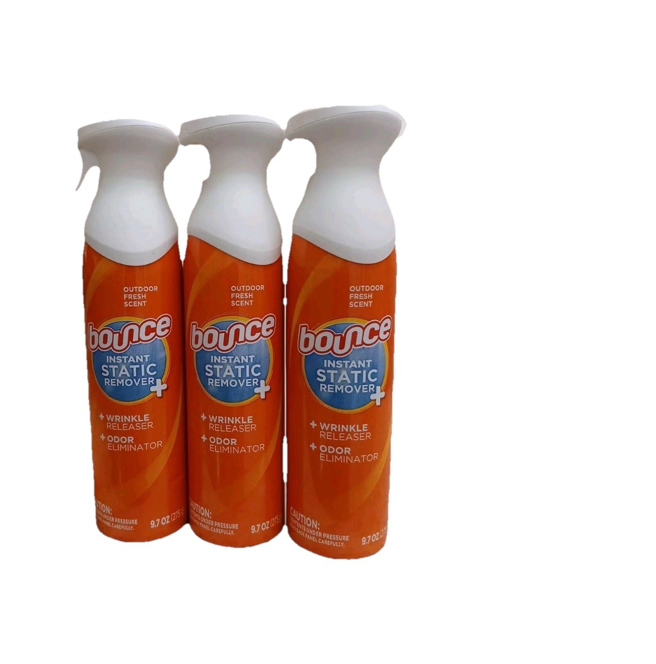 Lot 3 Bounce Anti Static Spray, 3 in 1 Instant Wrinkle Release, Odor Eliminator