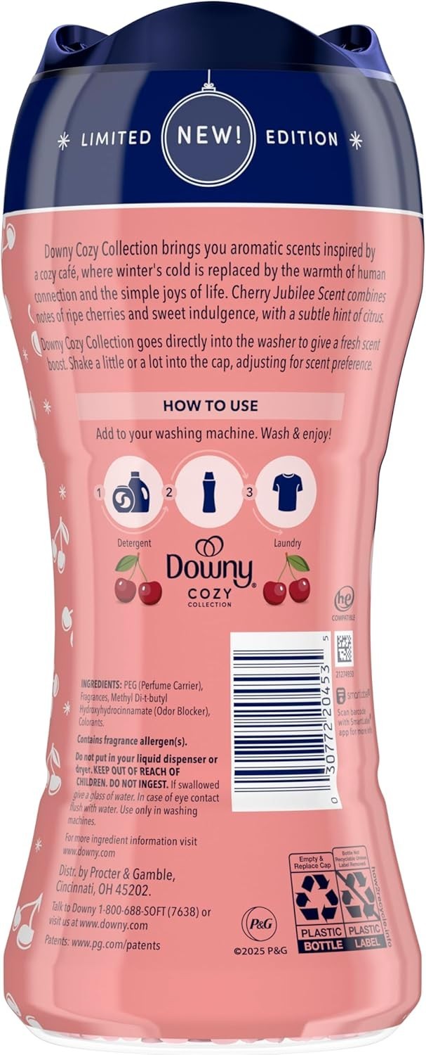 Cozy Collection In-Wash Laundry Scent Booster Beads, Cherry Jubilee Scent, 7.8 o