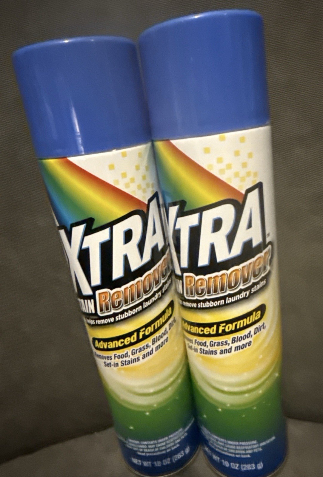 2 Pack XTRA Stain Remover Spray Advanced Formula Laundry Pre-Treat 10 oz Each