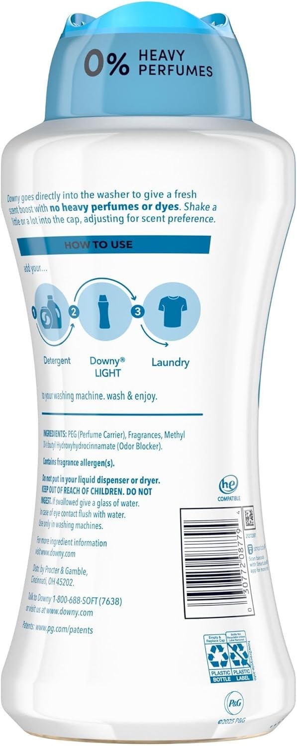 Downy Light Laundry Scent Booster Beads for Washer, 24 Ounce (Pack of 1)