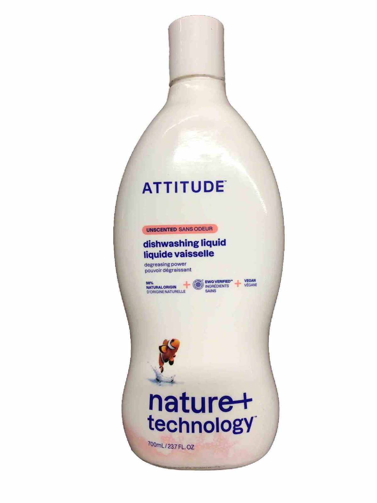 Dishwashing Liquid Unscented 23.7Oz By Attitude SEALED