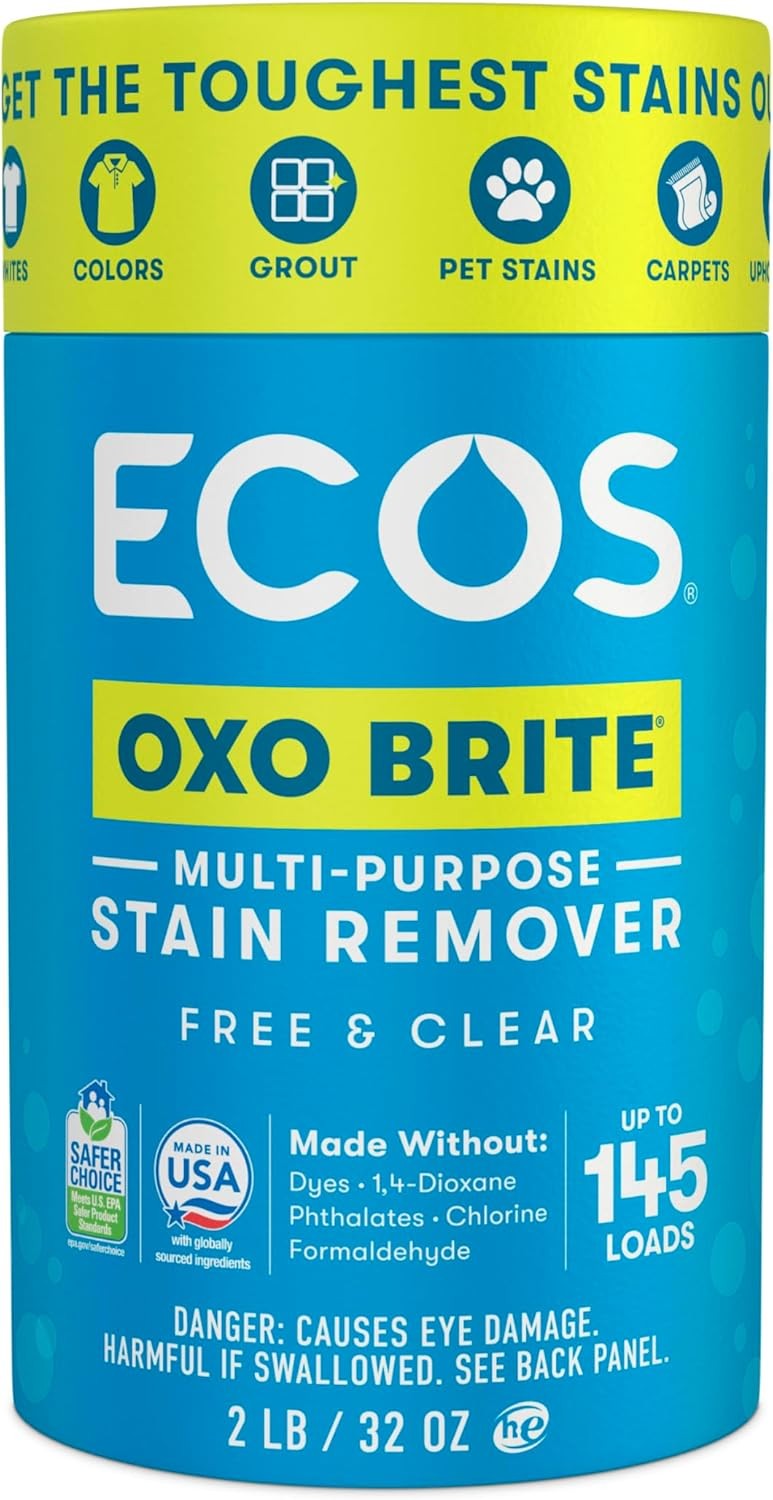 OXO BRITE Multi-Purpose Stain Remover Brightens & Whitens Free & Clear 145 Loads