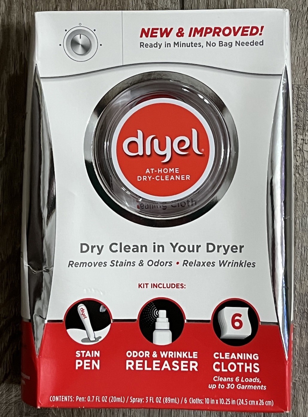 Dryel At-Home Dry-Cleaner Kit 6 Loads Breezy Scent Stain Pen Odor Remover
