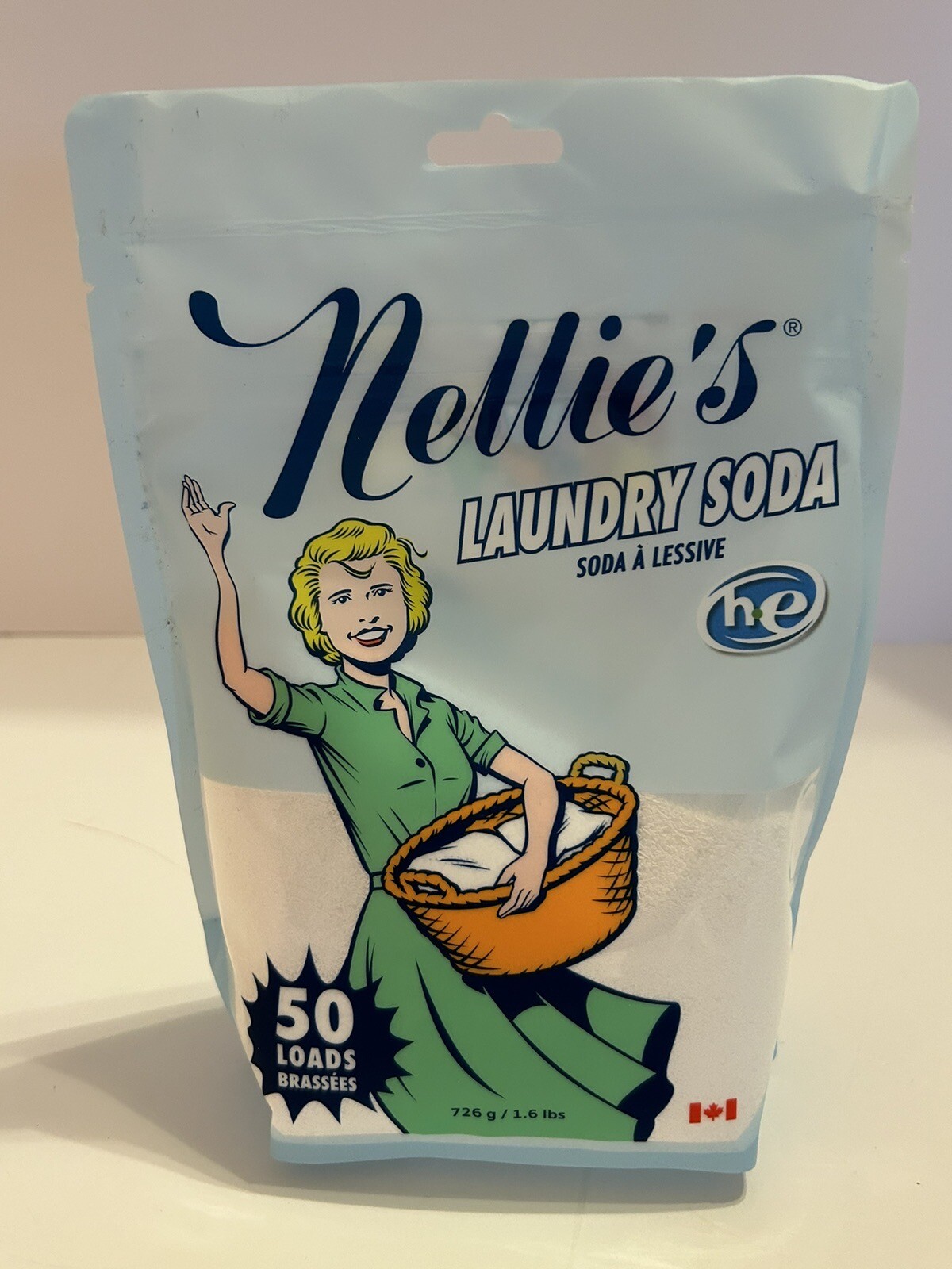 Nellie’s All Natural Laundry Soda 50 Loads 1.6 lbs Brand New