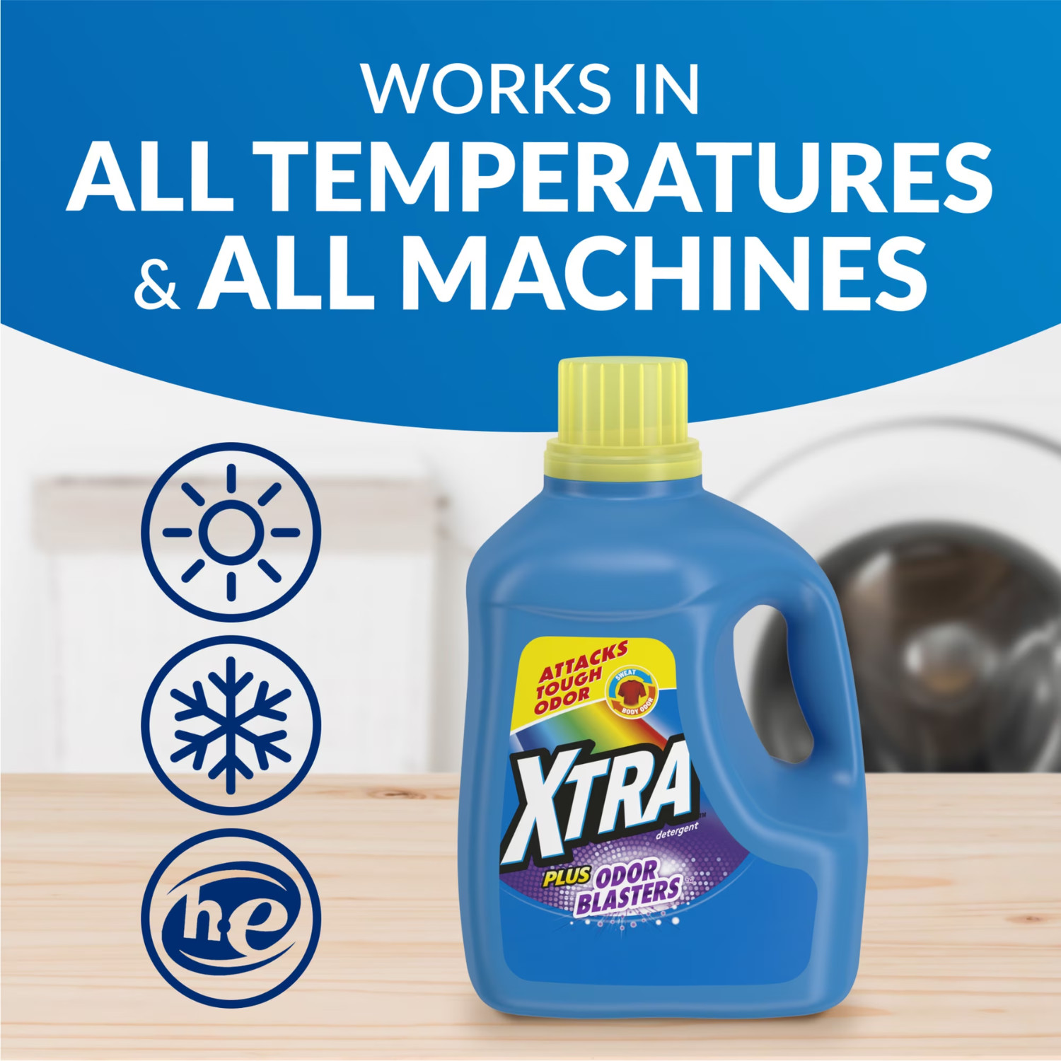 (3 Pack) Xtra Plus Odor Blasters Liquid Laundry Detergent 203.1 fl oz, 131 Loads