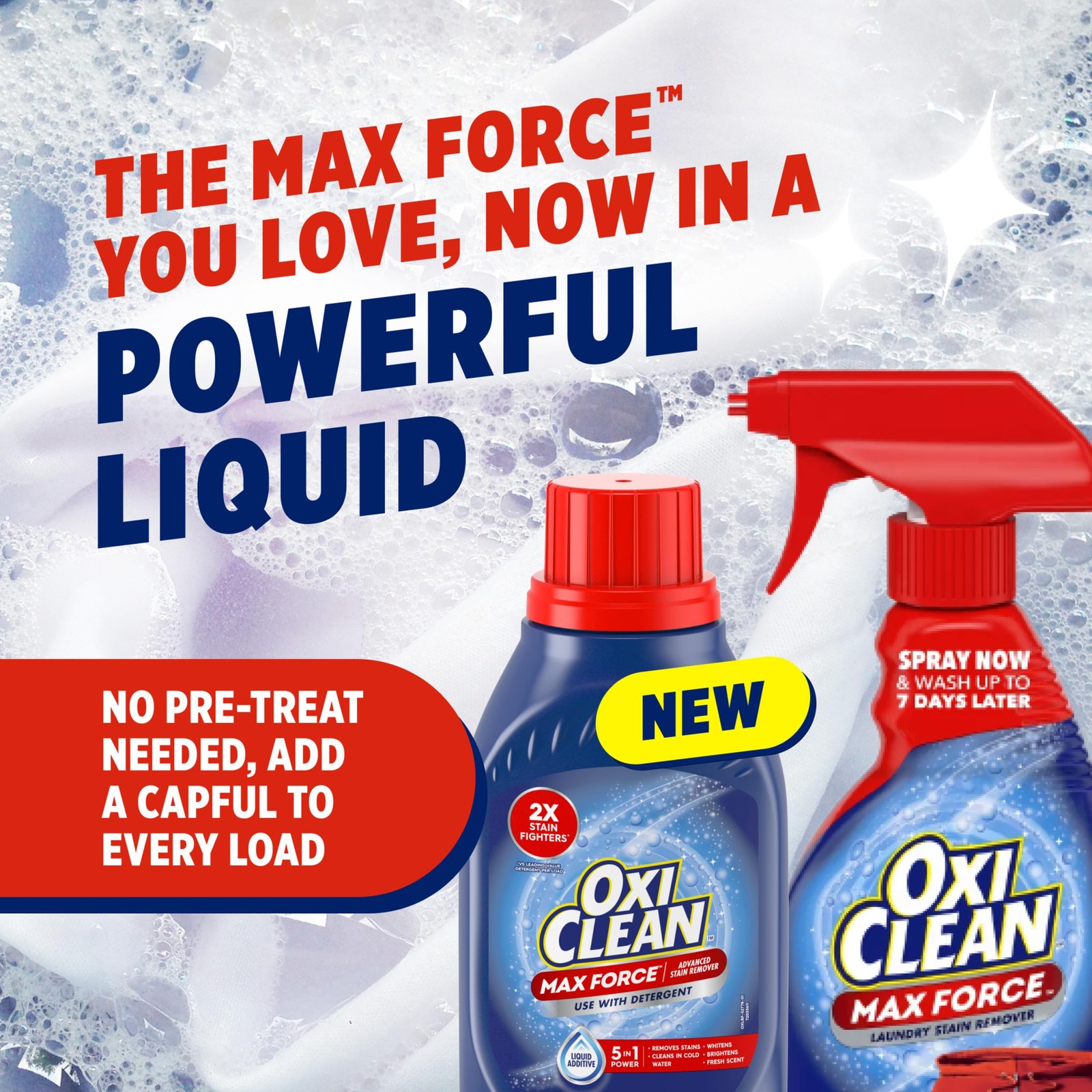 OxiClean Max Force Advanced Stain Remover Liquid, 45 Fl Oz (Pack of 1)