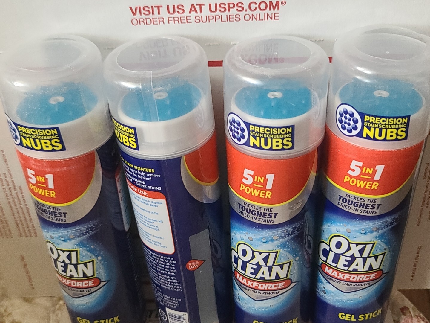 4 Count OxiClean 6.2 Oz Max Force 5 In 1 Power Laundry Stain Remover Gel Stick