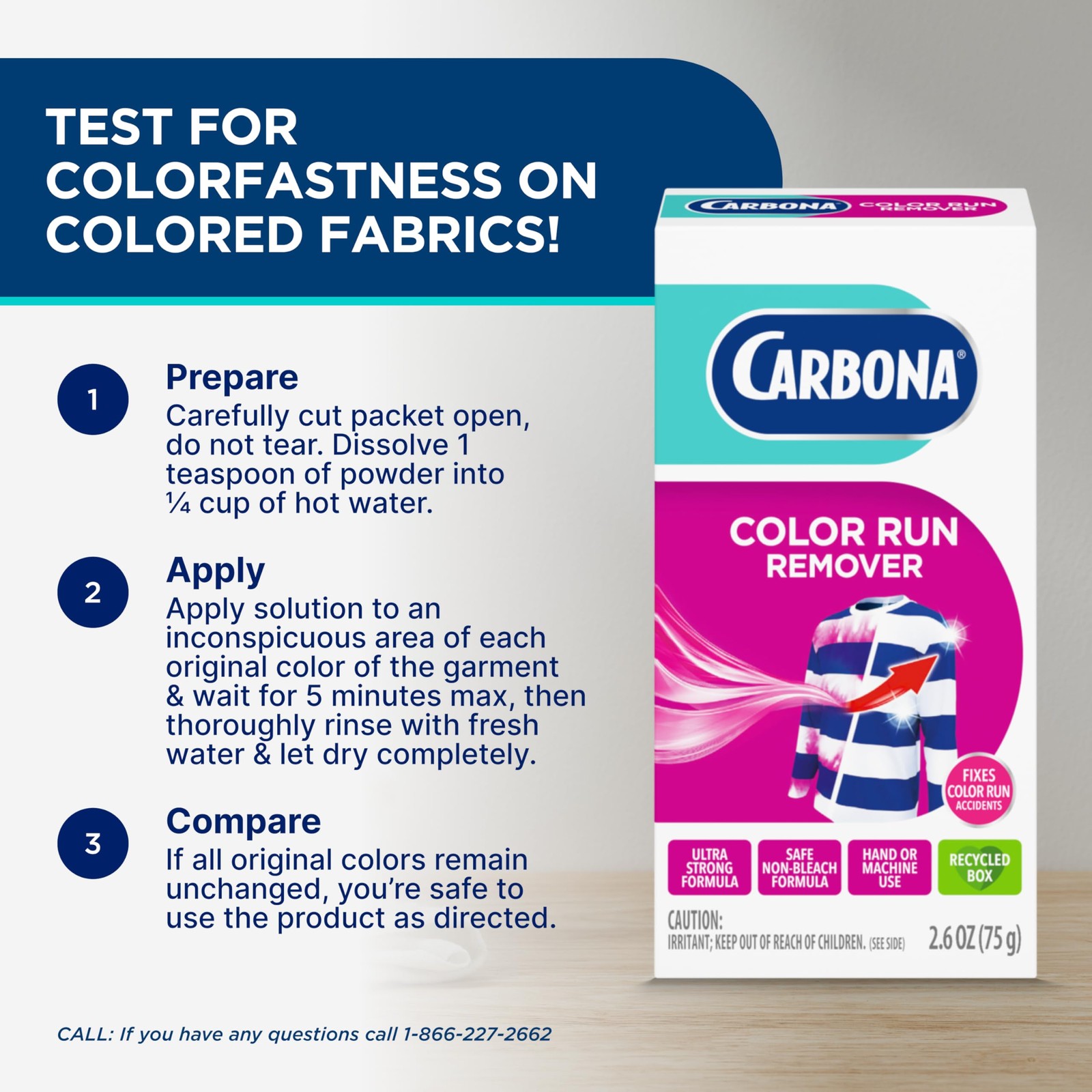 Carbona Color Run Remover (2.6 Oz), 2.6 Ounce (Pack of 1),