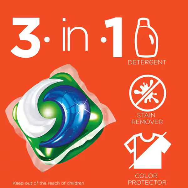 3 in 1 Spring Meadow Scent Liquid Laundry Detergent Pods, 112-Count