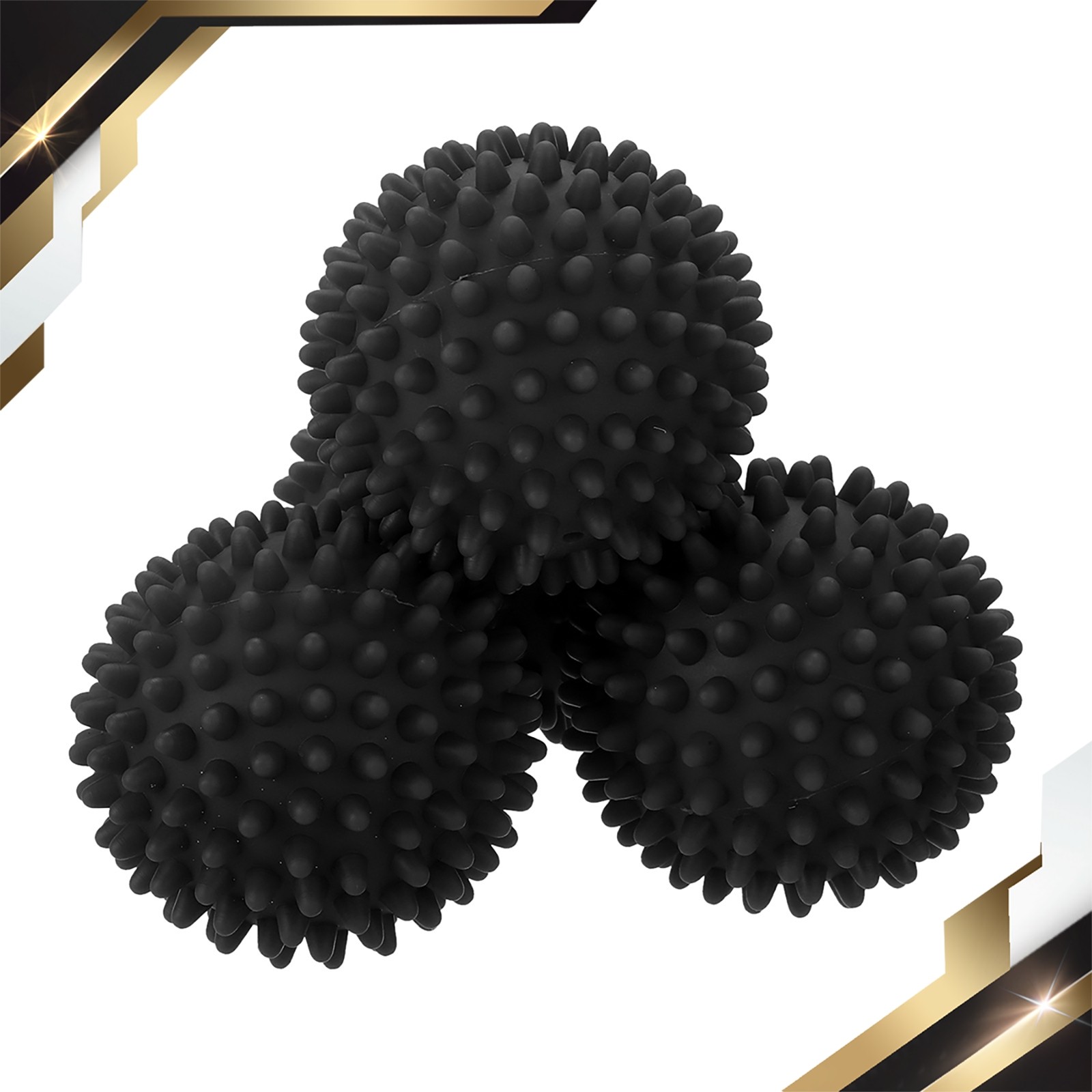 4pcs Reusable Laundry Dryer Ball for Fabric Softener Reduce Drying Time Black