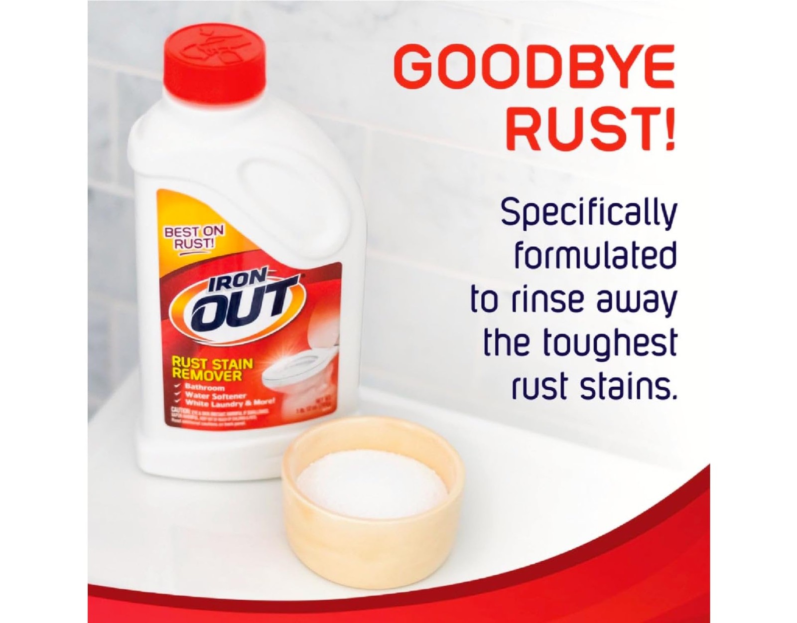 Iron OUT IO30N Rust Stain Remover Powder, 1 lb 12 oz Bottle, 2 Count