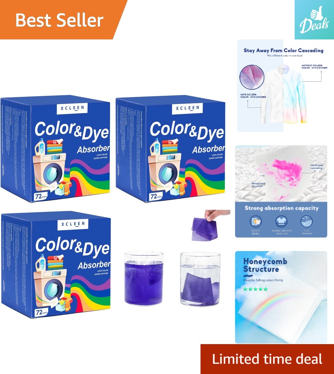 High-Density Color Absorbing Laundry Sheets 216 Count – Fragrance-Free Solution