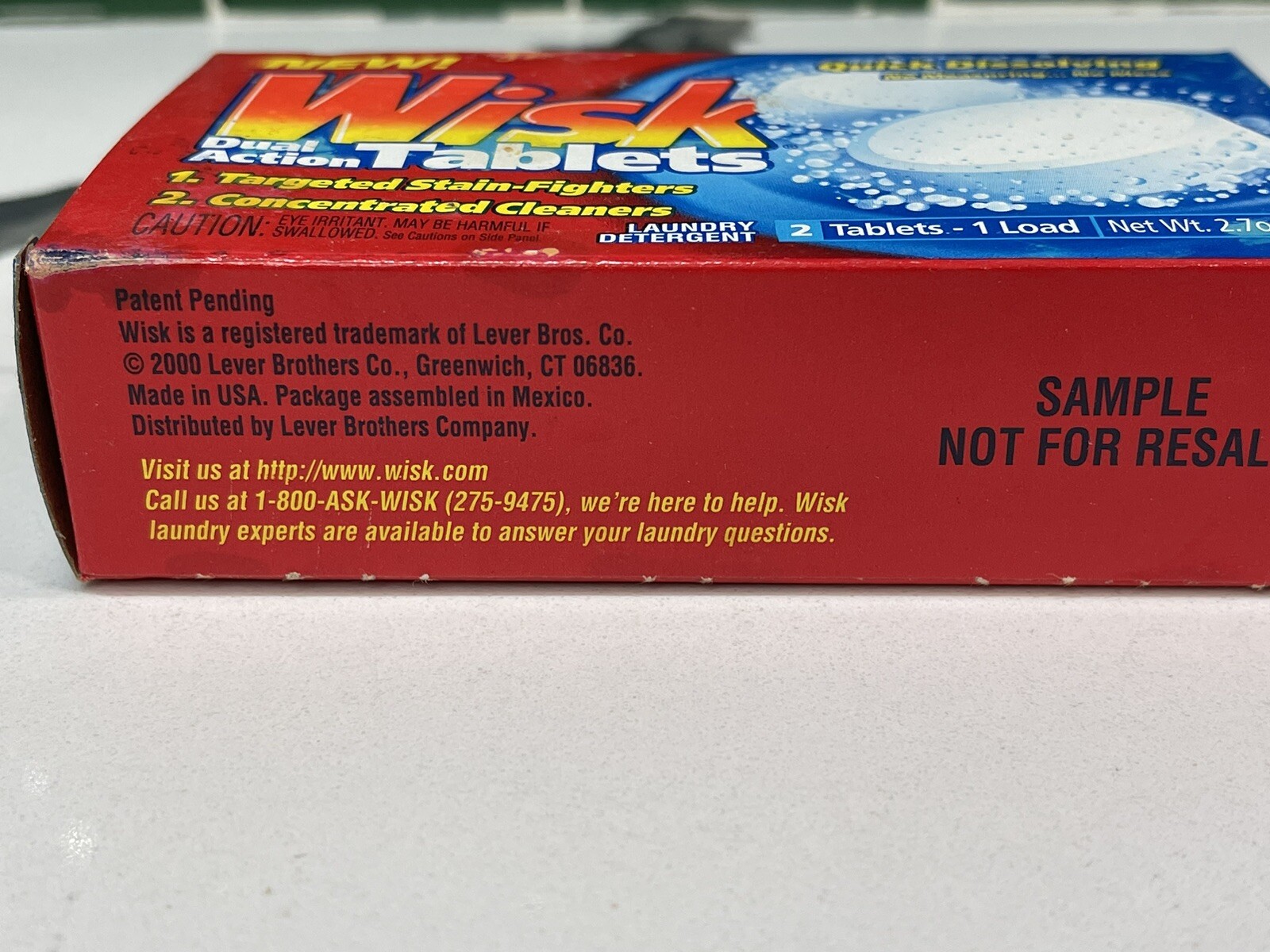 Wisk Dual Action Tablets Travel Detergent Sealed New Old Stock Discontinued Y2K