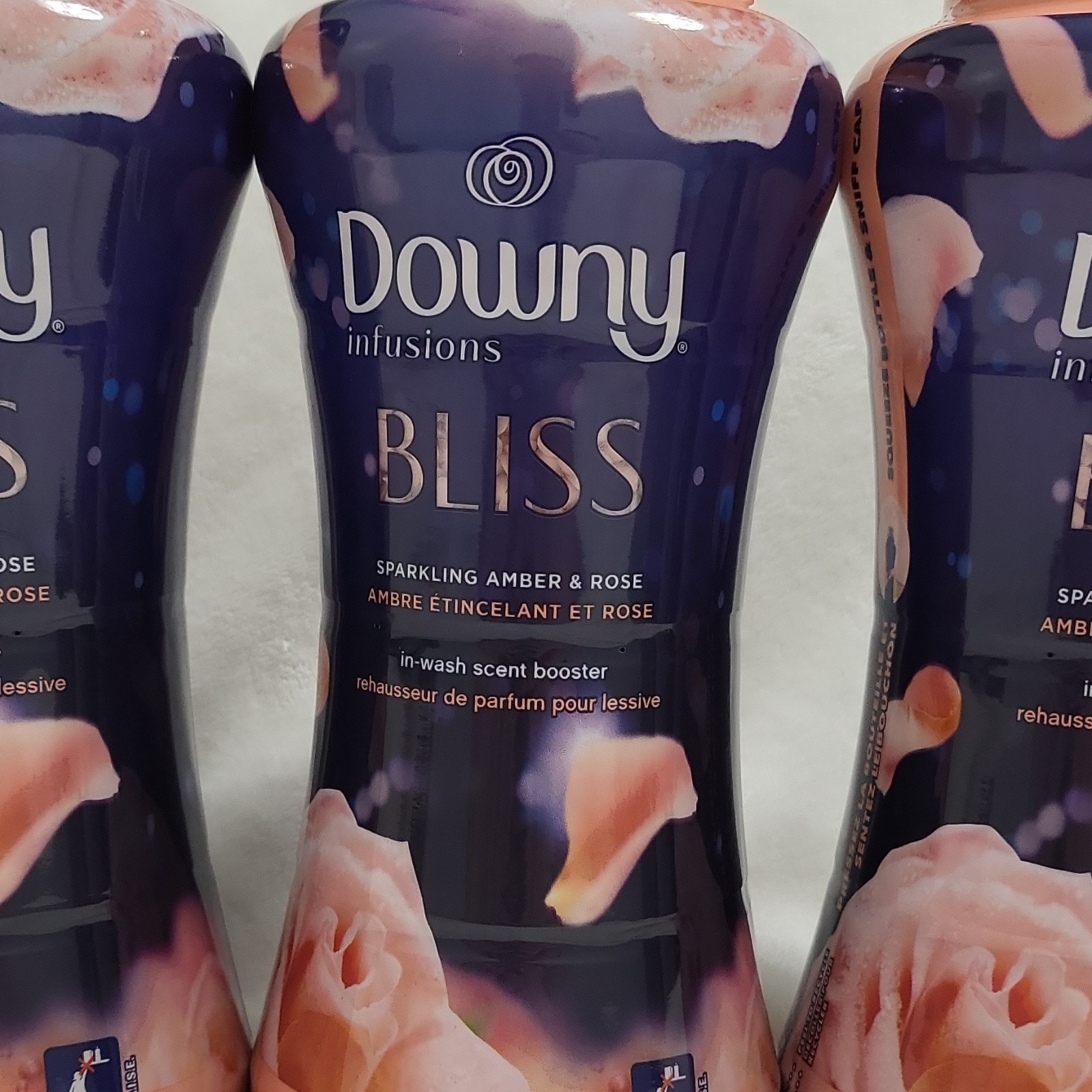 4 Downy Infusions Bliss In-Wash Scent Booster Beads Amber & Rose 24.0 oz