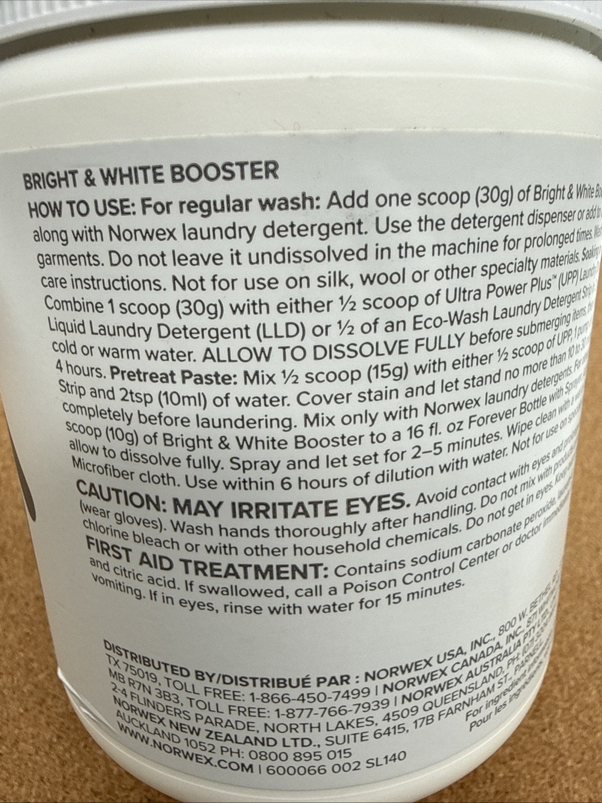 Norwex Bright & White Laundry + Home Booster Bright And White Unsealed / full
