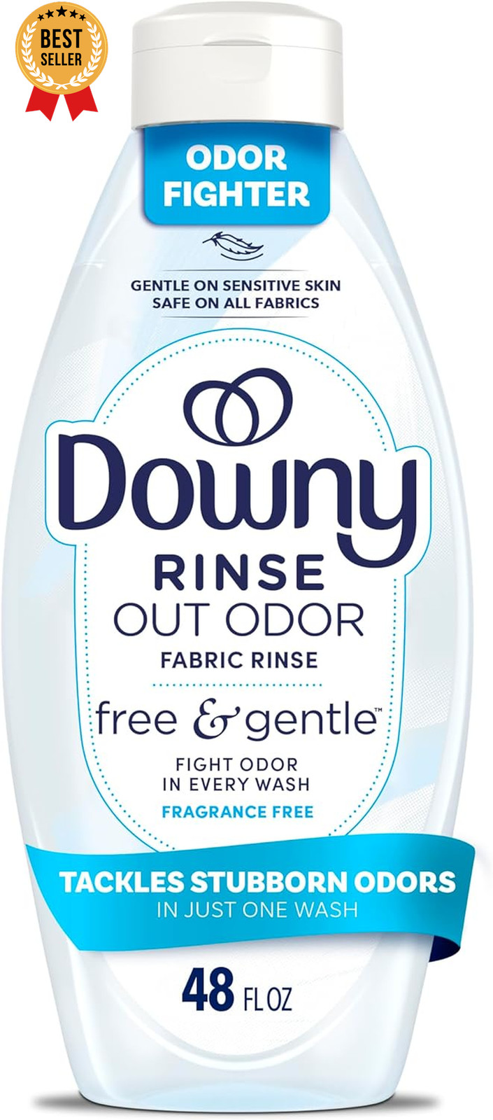 Scent Free Laundry Odor Remover Rinse 48 fl oz Fabric Softener Gentle