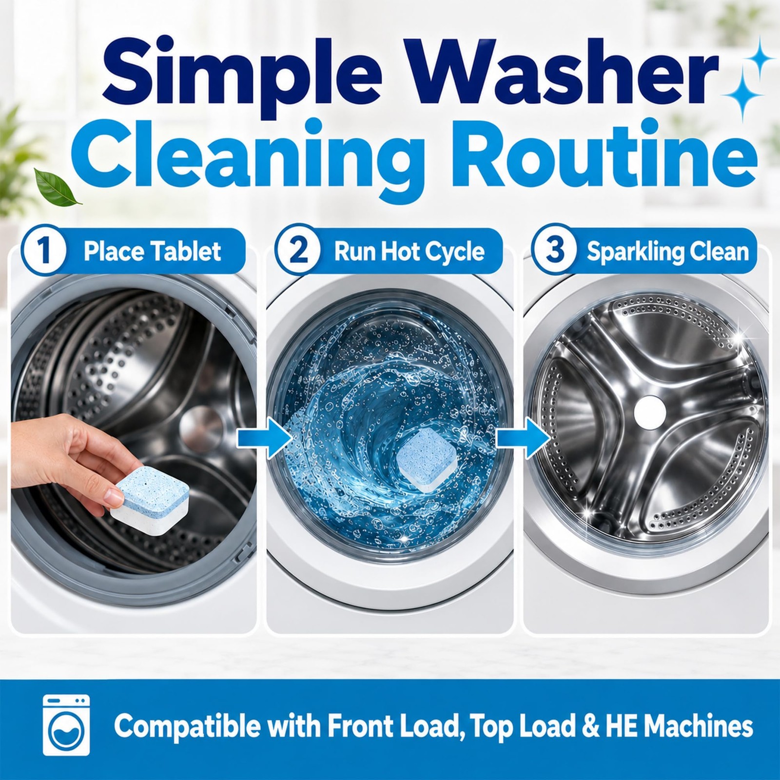 ECOFRESHEET Washing Machine Cleaner Tablets 24 Count, 24 Count (Pack of 1)