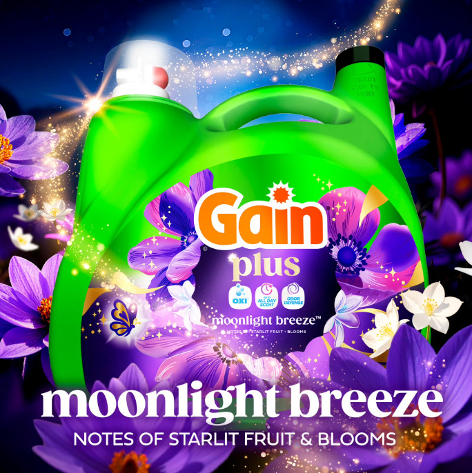 Gain Plus OXI Liquid Laundry Detergent Moonlight Breeze 170 fl oz