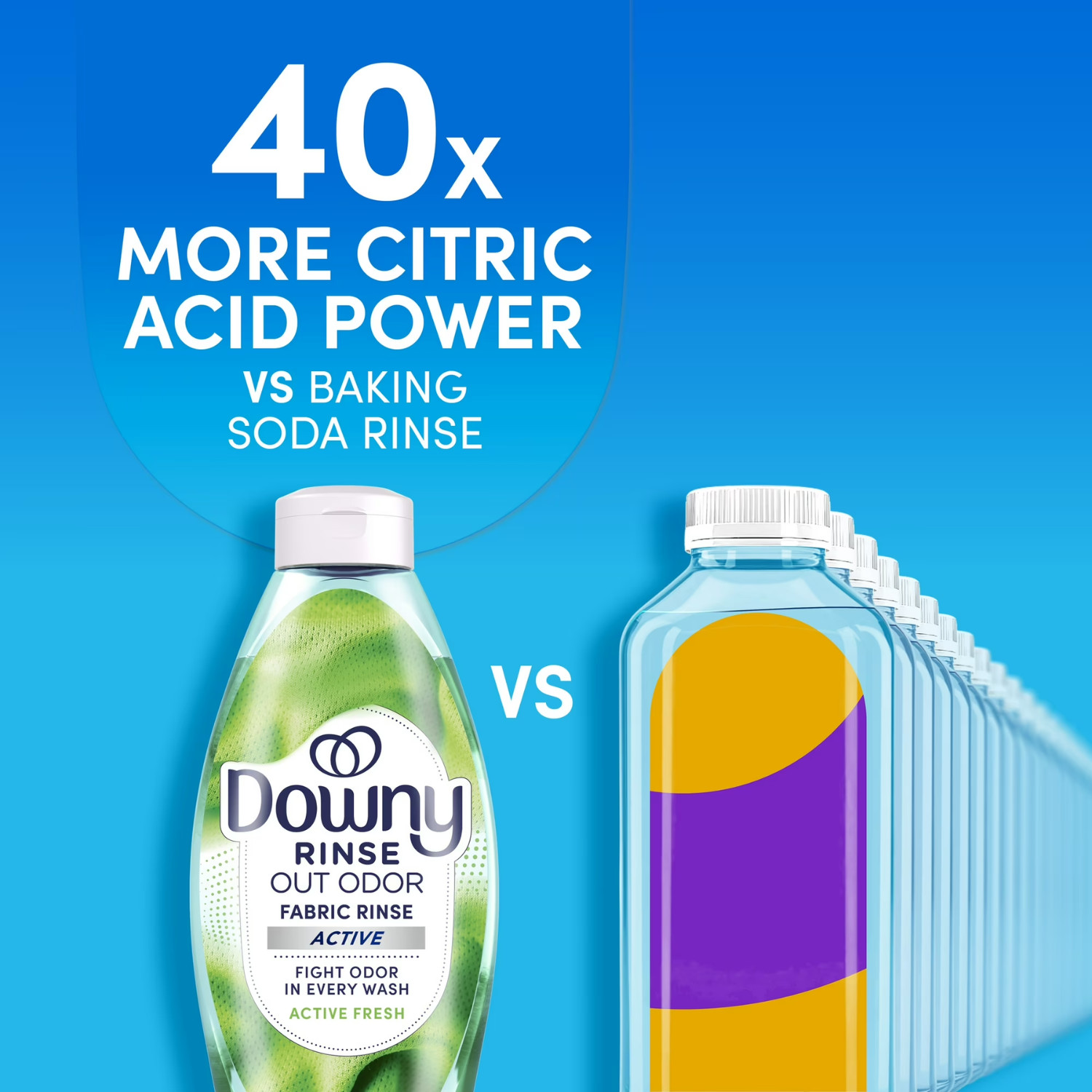 2 Pack Downy Rinse Out Odor Laundry Rinse Active Fresh Scent 48 fl oz, 70 Loads
