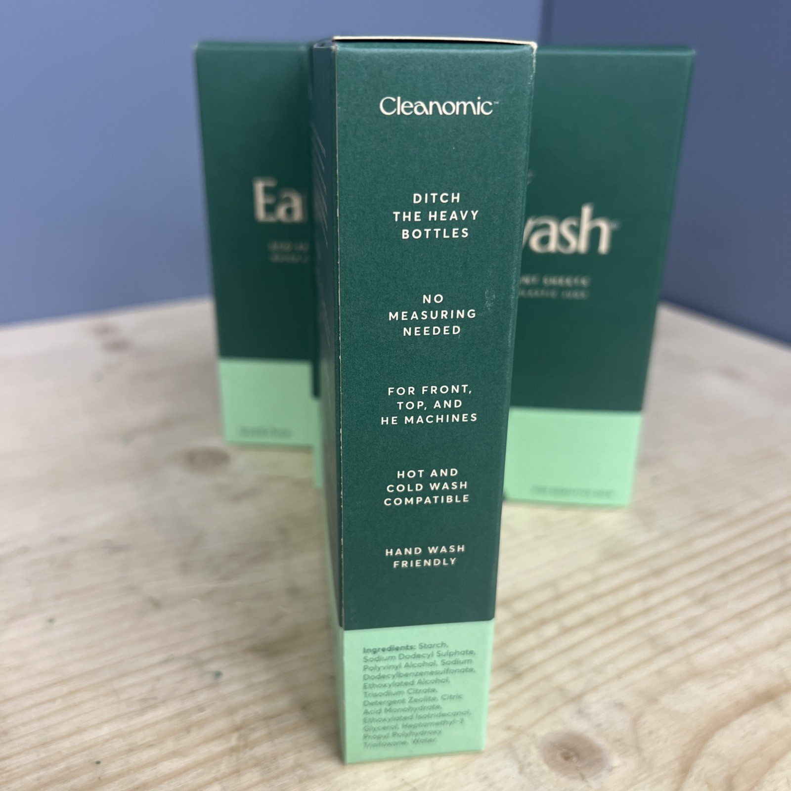 Cleanomic Set of 3 Earthwash Eco-Friendly Detergent Sheets 32 Load Scent Free