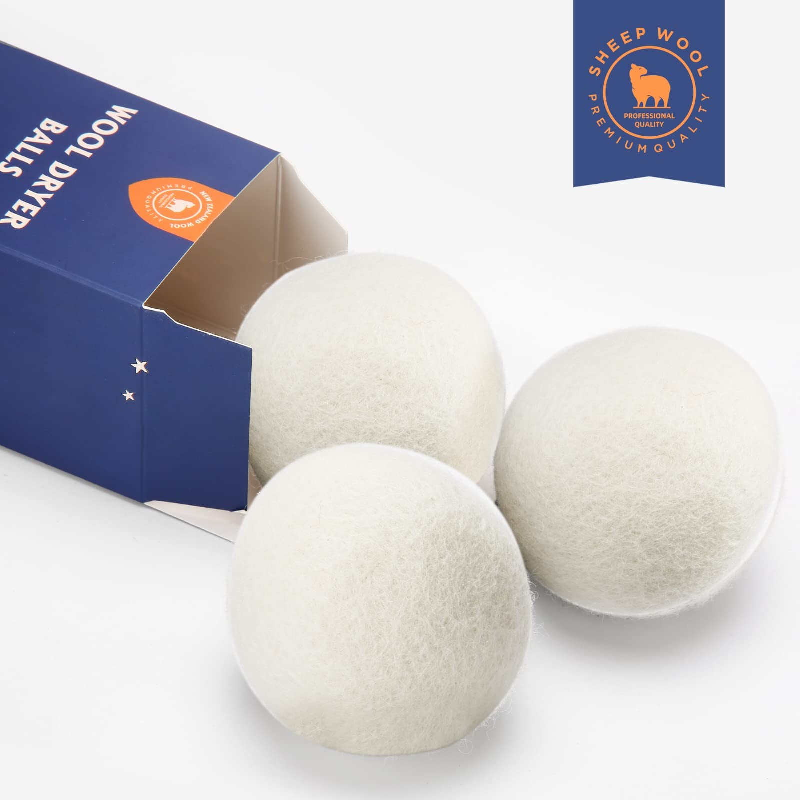 Wool Dryer Balls Handmade 3 Pack XL,Laundry Dryer Balls,100% New Zealand Wool…