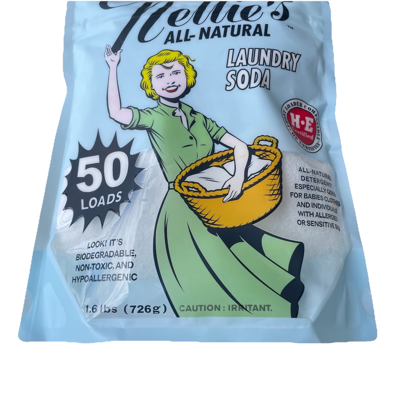 Nellie’s 2 pack All Natural, Laundry Soda, 50 Loads Each Pack, NEW & SEALED