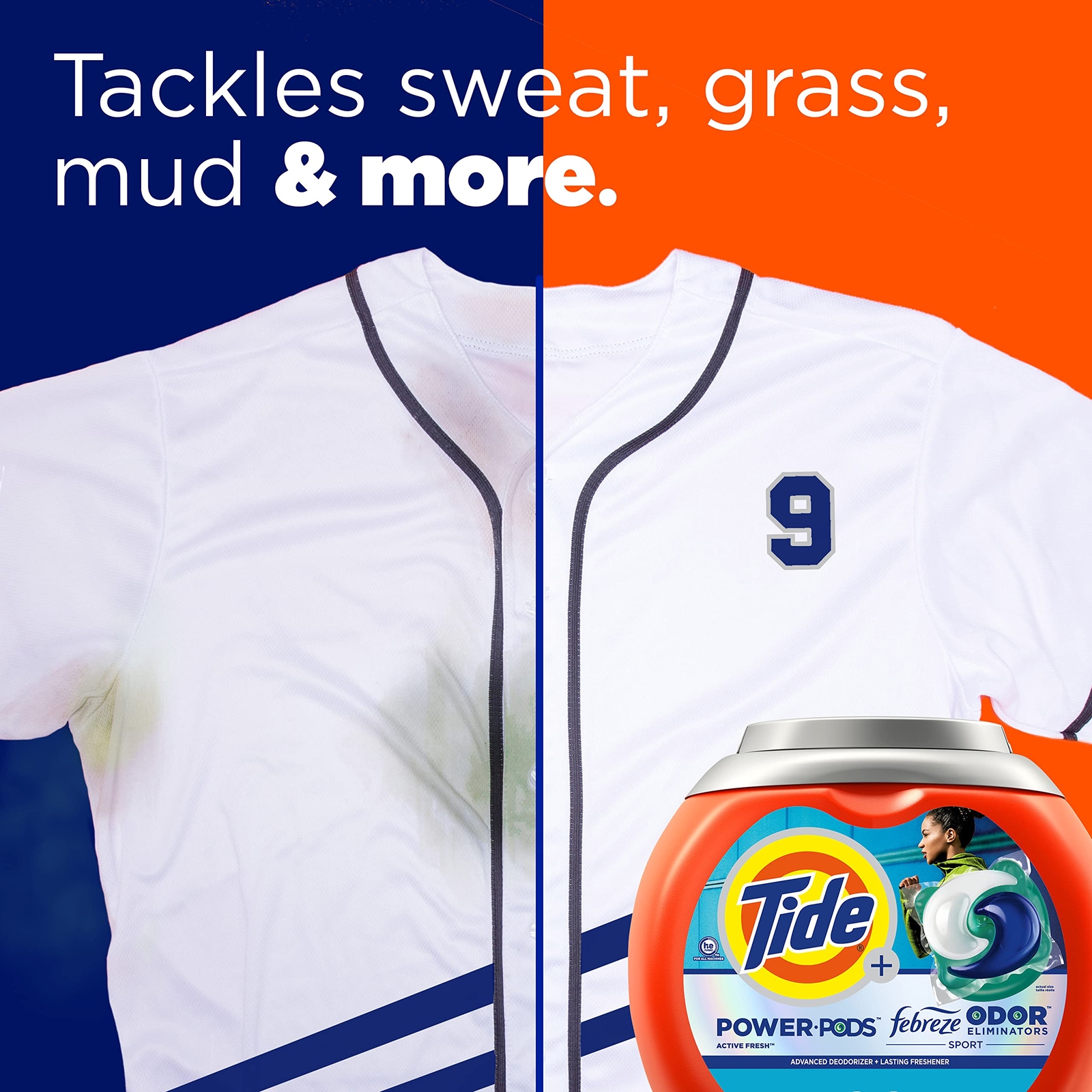 Tide Power Pods Febreze Odor Eliminators 25 Count Tough Stain Fighter
