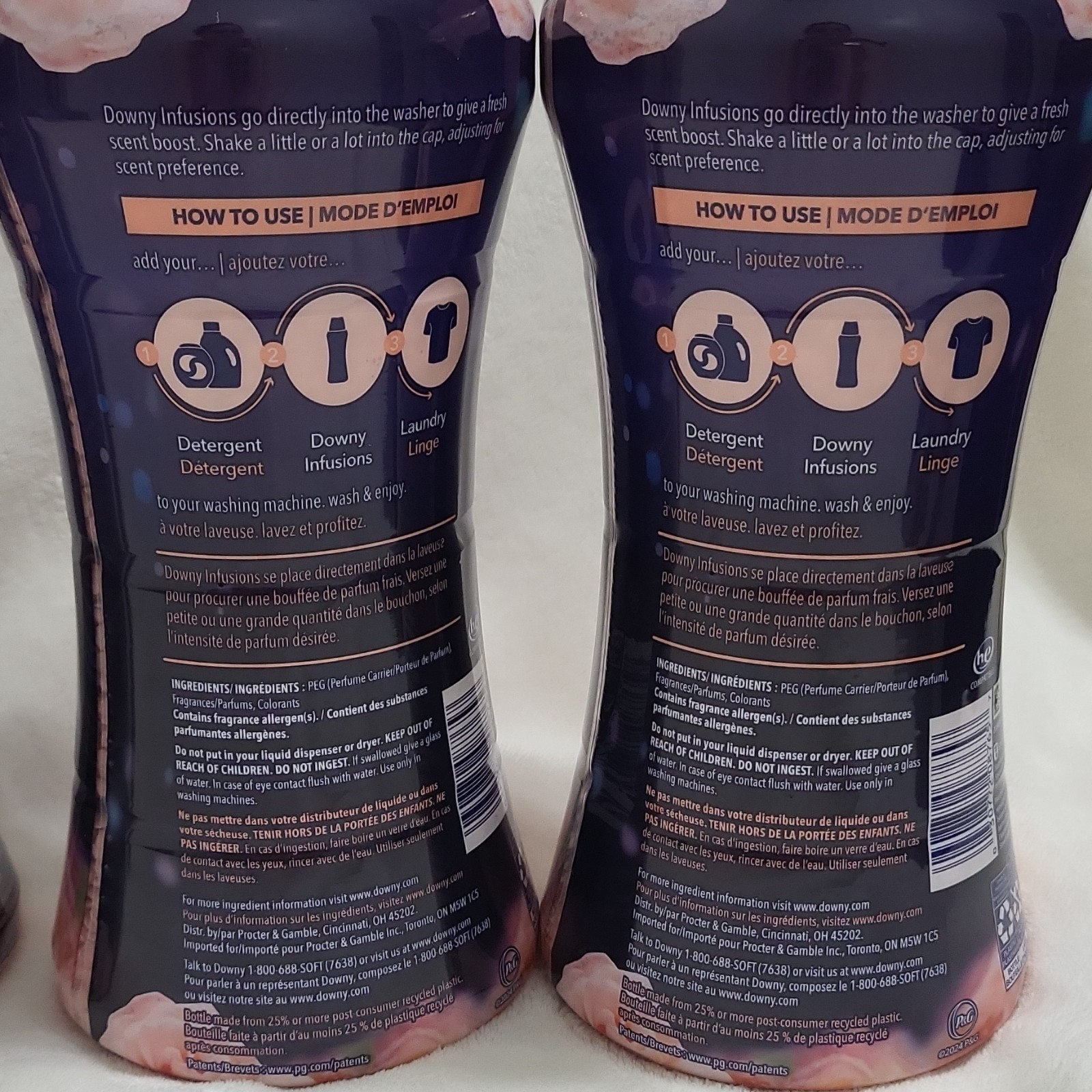4 Downy Infusions Bliss In-Wash Scent Booster Beads Amber & Rose 24.0 oz