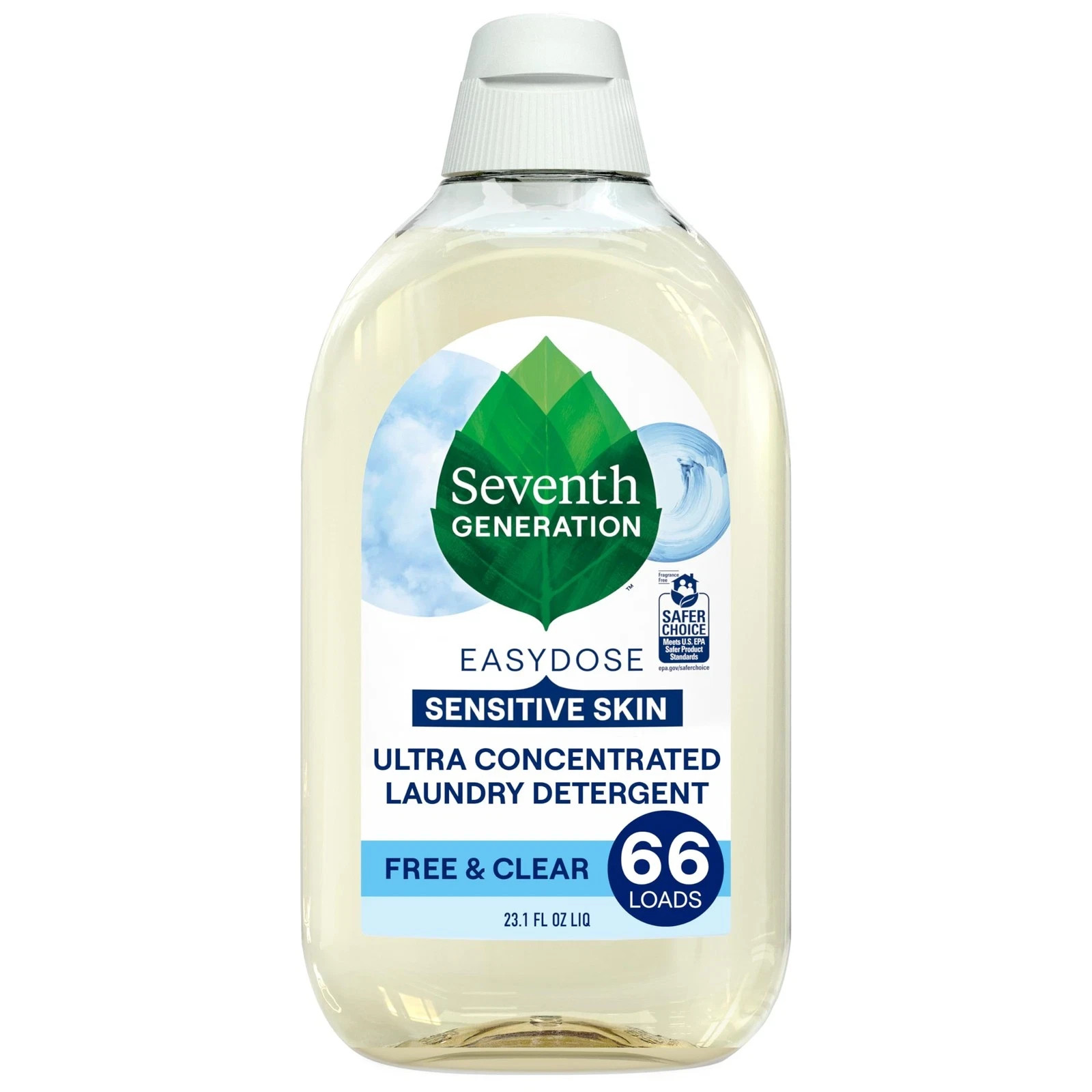 Seventh Generation Easy Dose Ultra Concentrated Laundry Detergent 23Oz 66 Loads