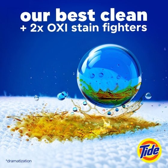 Tide Oxi Boost Power PODS Laundry Detergent Pacs, 57 Count, Set-In Stain Removal