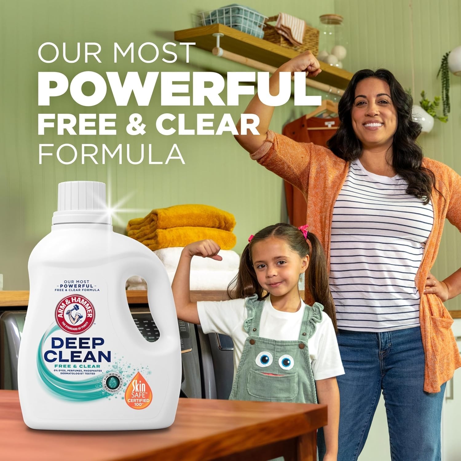 Deep Clean Free & Clear Liquid Laundry Detergent 75 Fl Oz – Dye & Fragrance Free