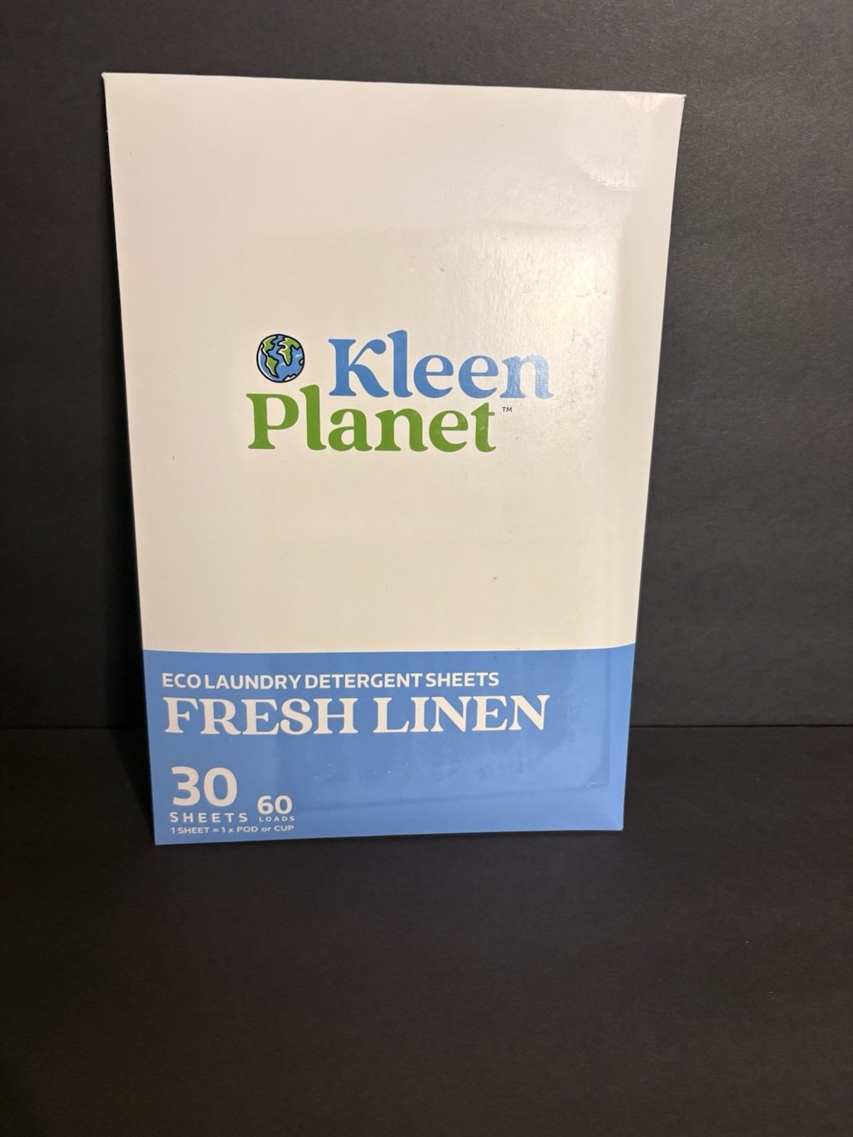 Kleen Planet Eco Laundry Detergent Sheets Fresh Linen 30 Pack Hypoallergenic