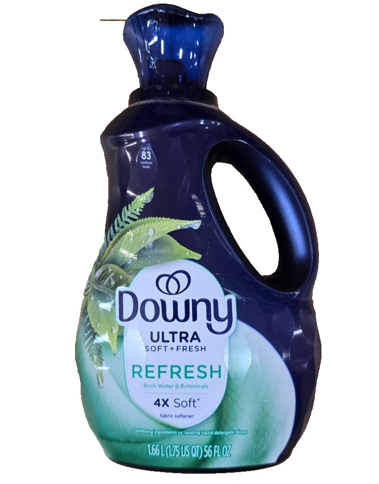 Downy Ultra Soft + Fresh Fabric softener Birch Water & Botanicals 4xSoft 56 oz