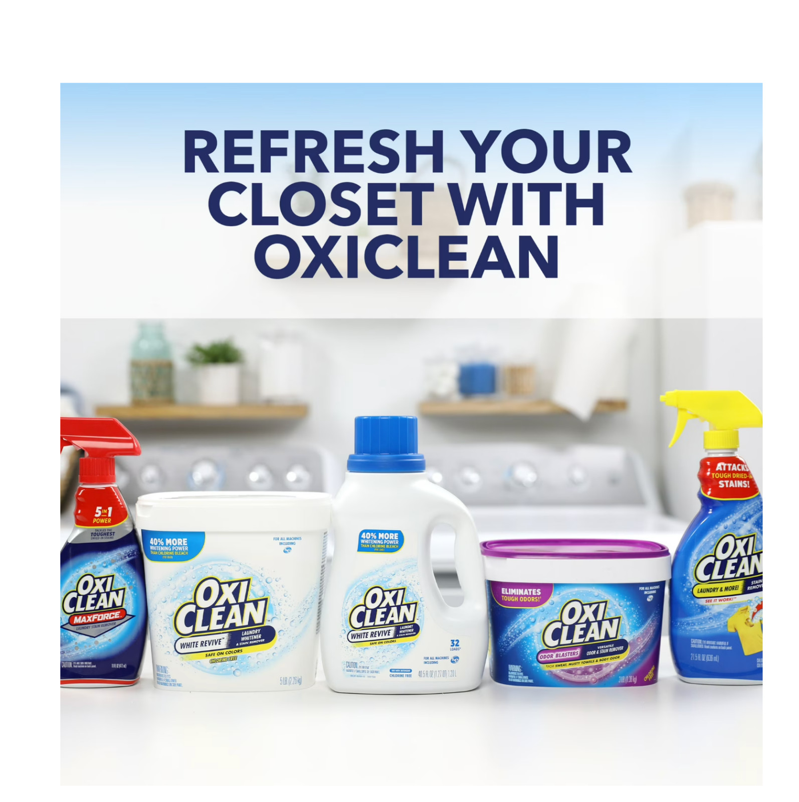 OxiClean White Revive Laundry Whitener and Laundry Stain Remover Liquid, 66 fl o